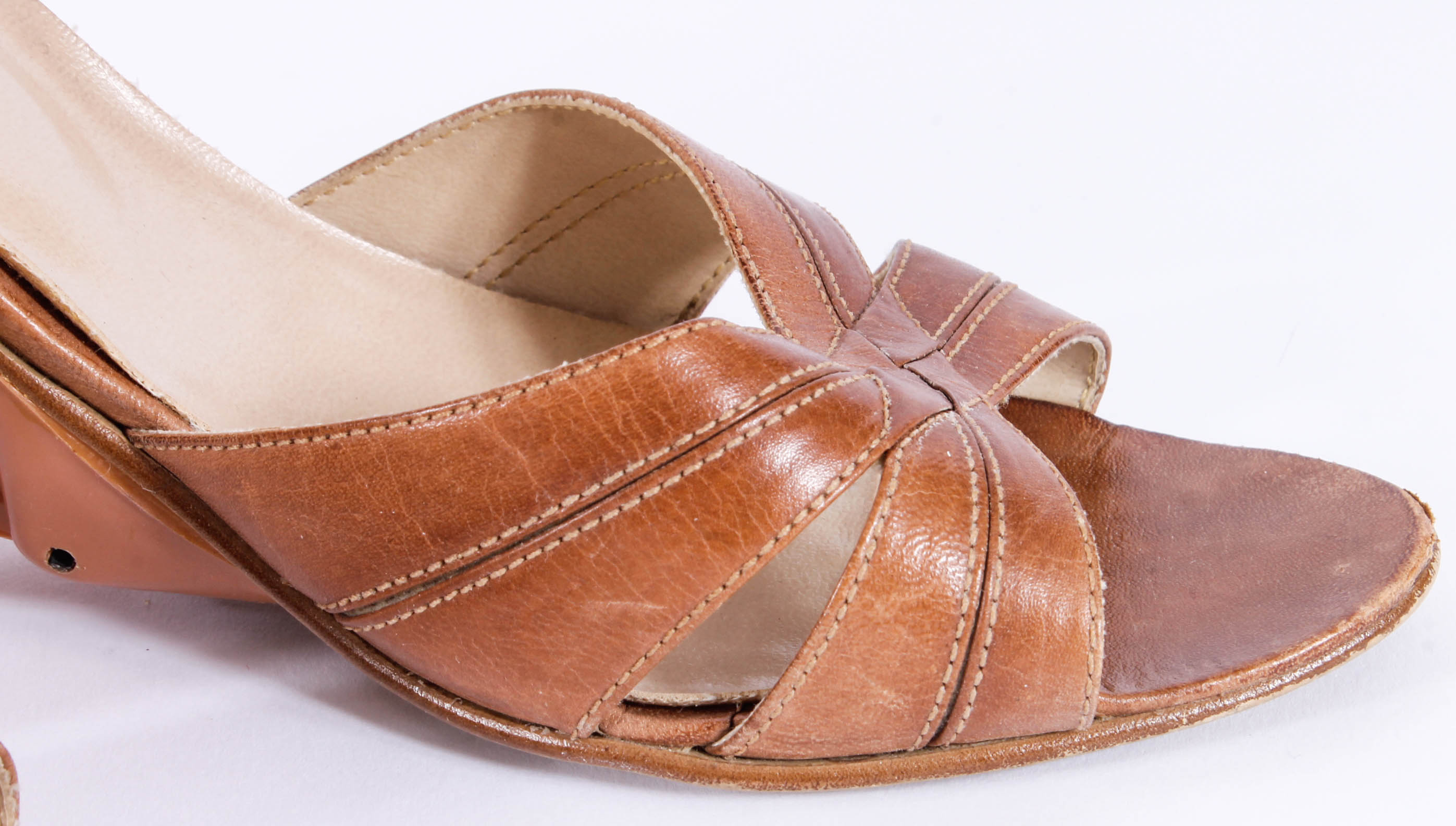 Women's Dress Sandals including a Pair of Brazilian Heels with Coiled Metal Heel