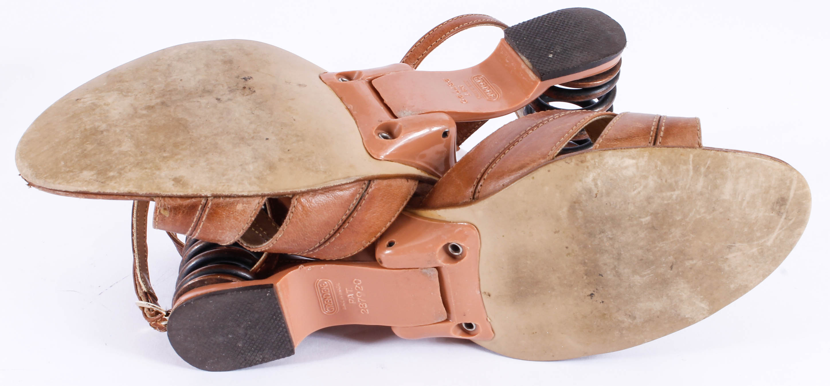 Women's Dress Sandals including a Pair of Brazilian Heels with Coiled Metal Heel