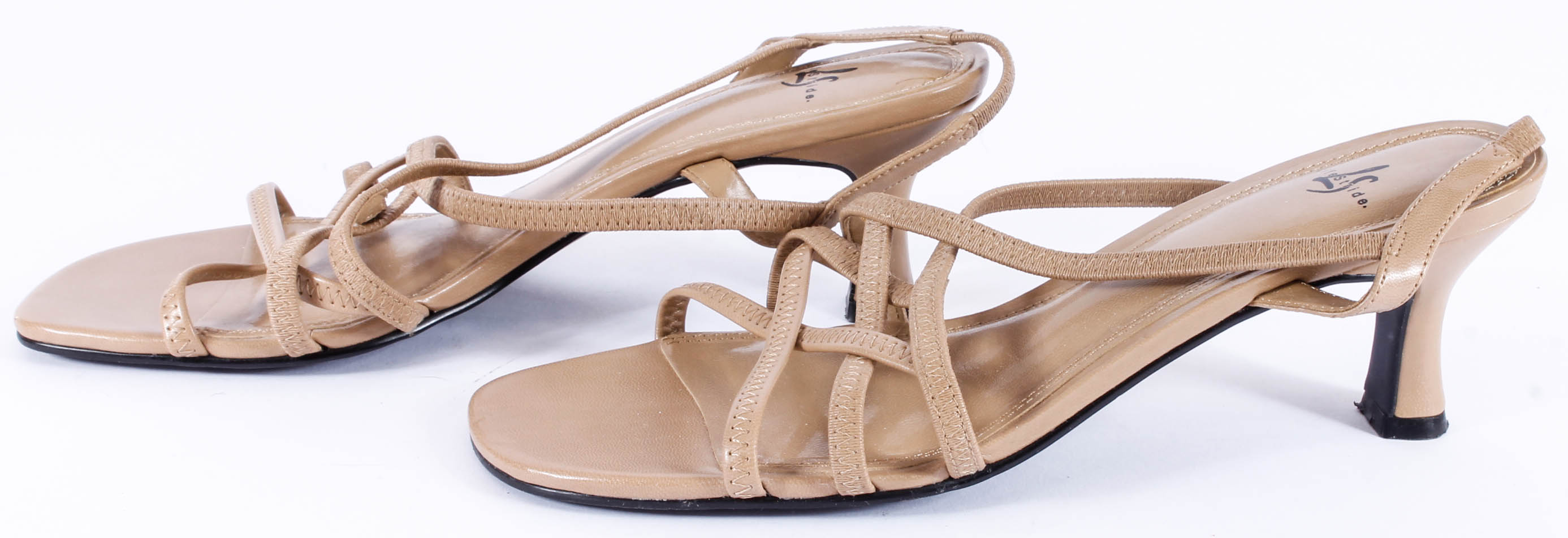 Women's Dress Sandals including a Pair of Brazilian Heels with Coiled Metal Heel