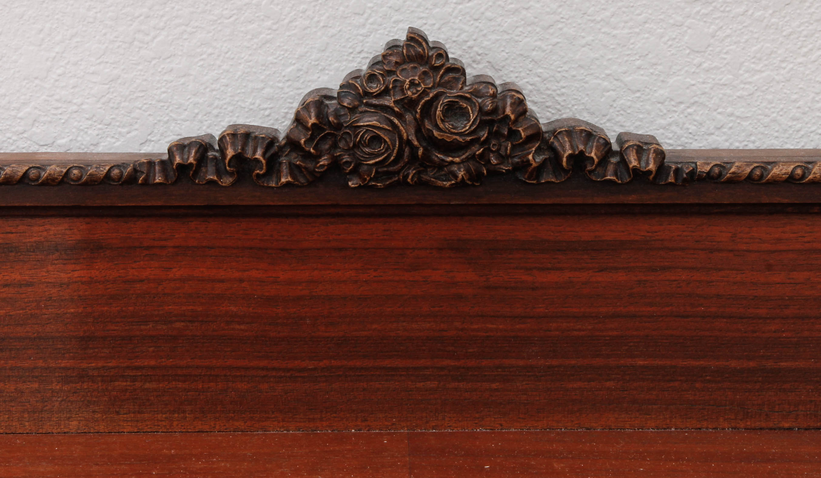 Vintage Wooden Dresser Cabinet with Decorative Wall Panel