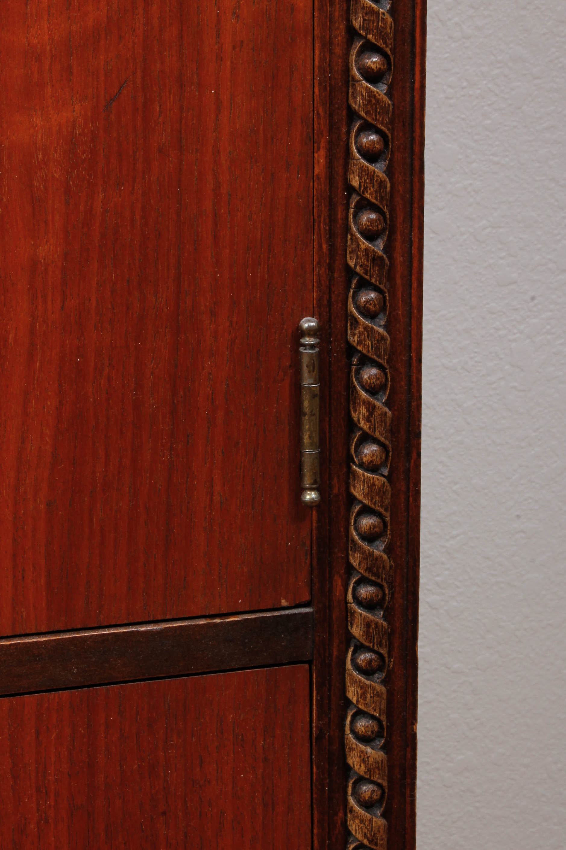 Vintage Wooden Dresser Cabinet with Decorative Wall Panel