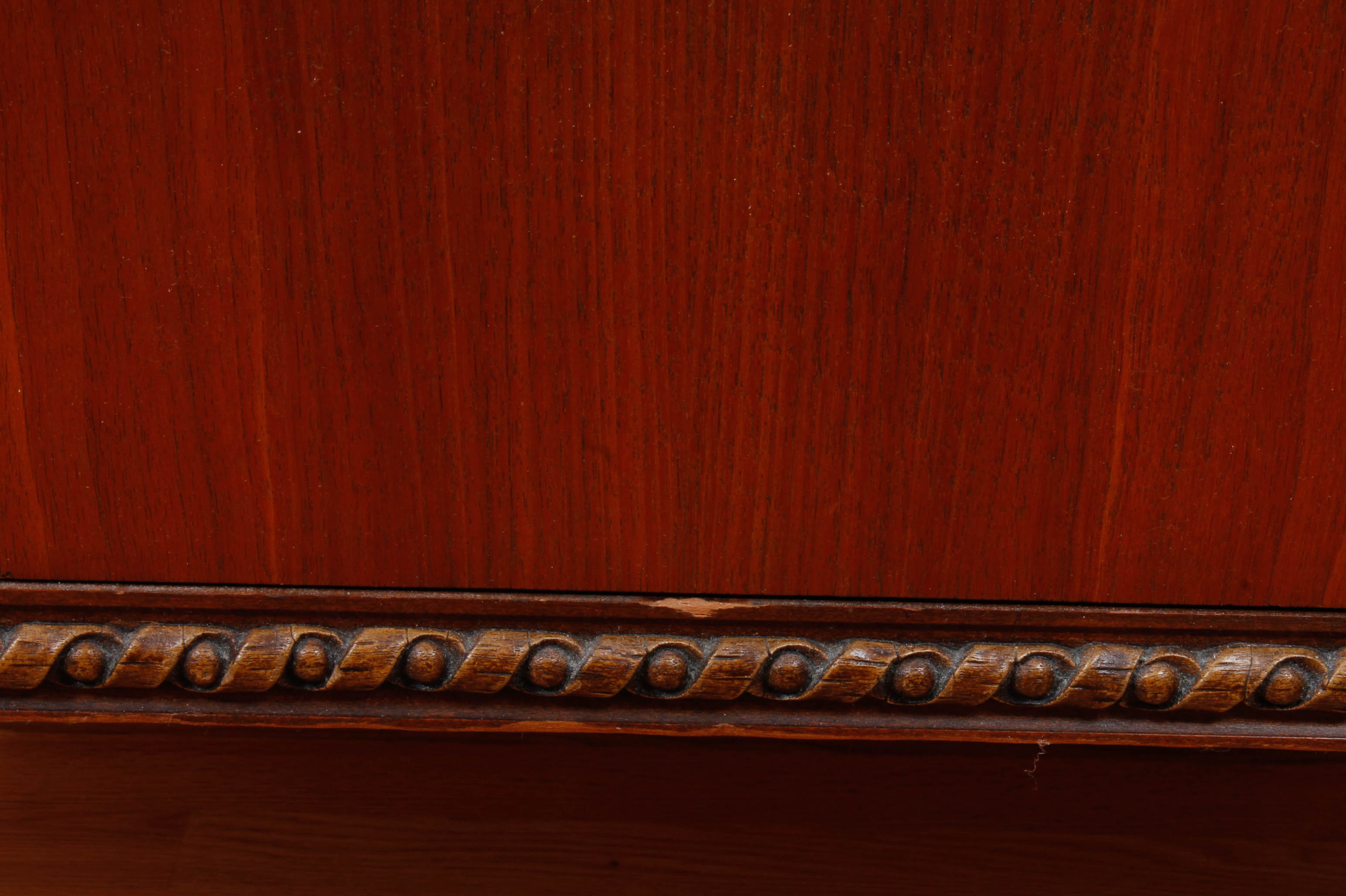 Vintage Wooden Dresser Cabinet with Decorative Wall Panel