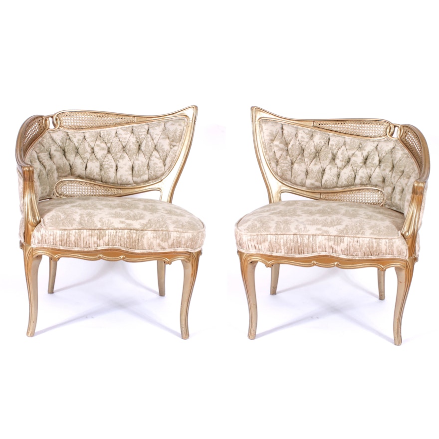 Pair of Vintage Upholstered Side Chairs