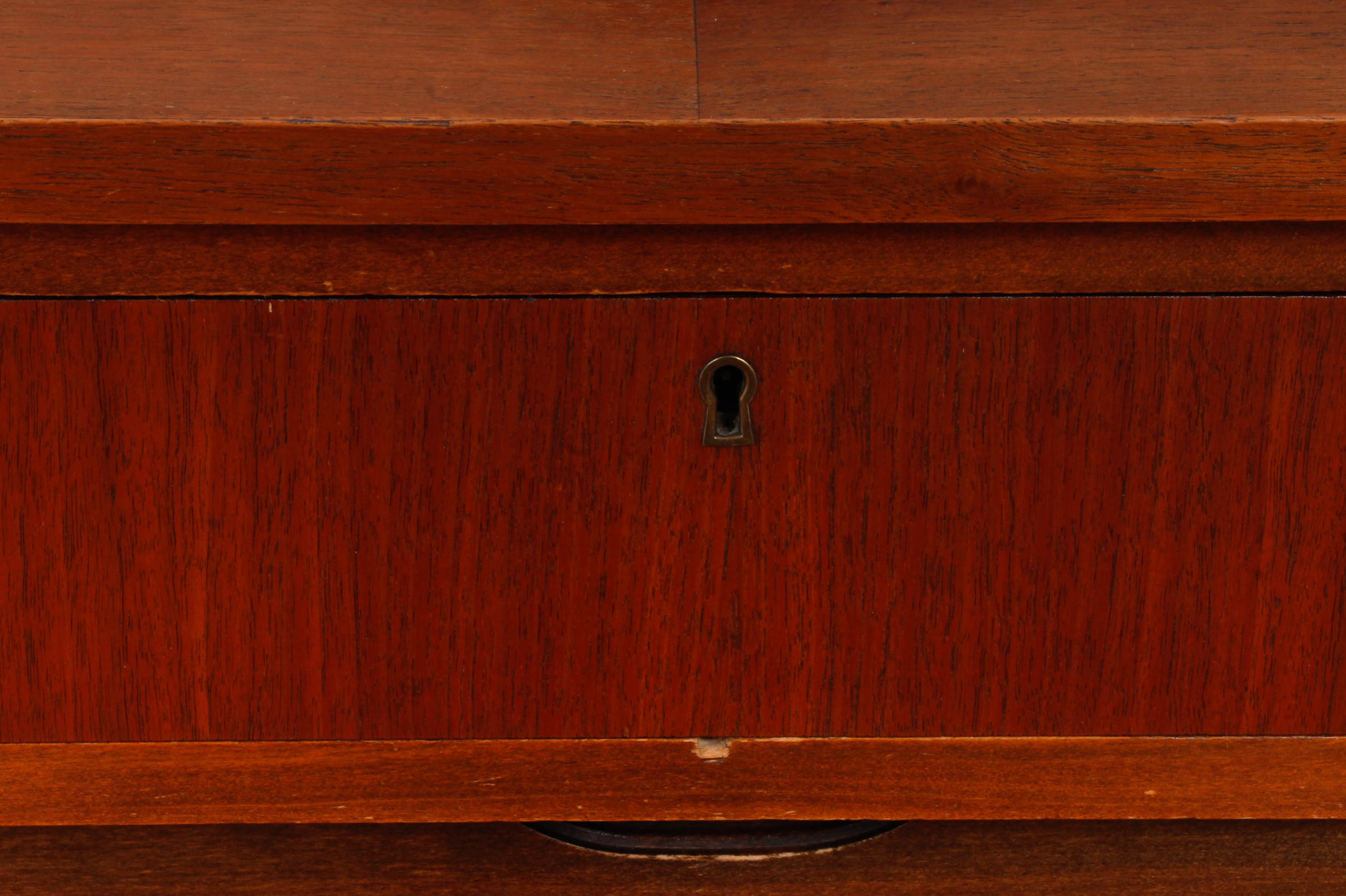 Vintage Wooden Dresser Cabinet with Decorative Wall Panel