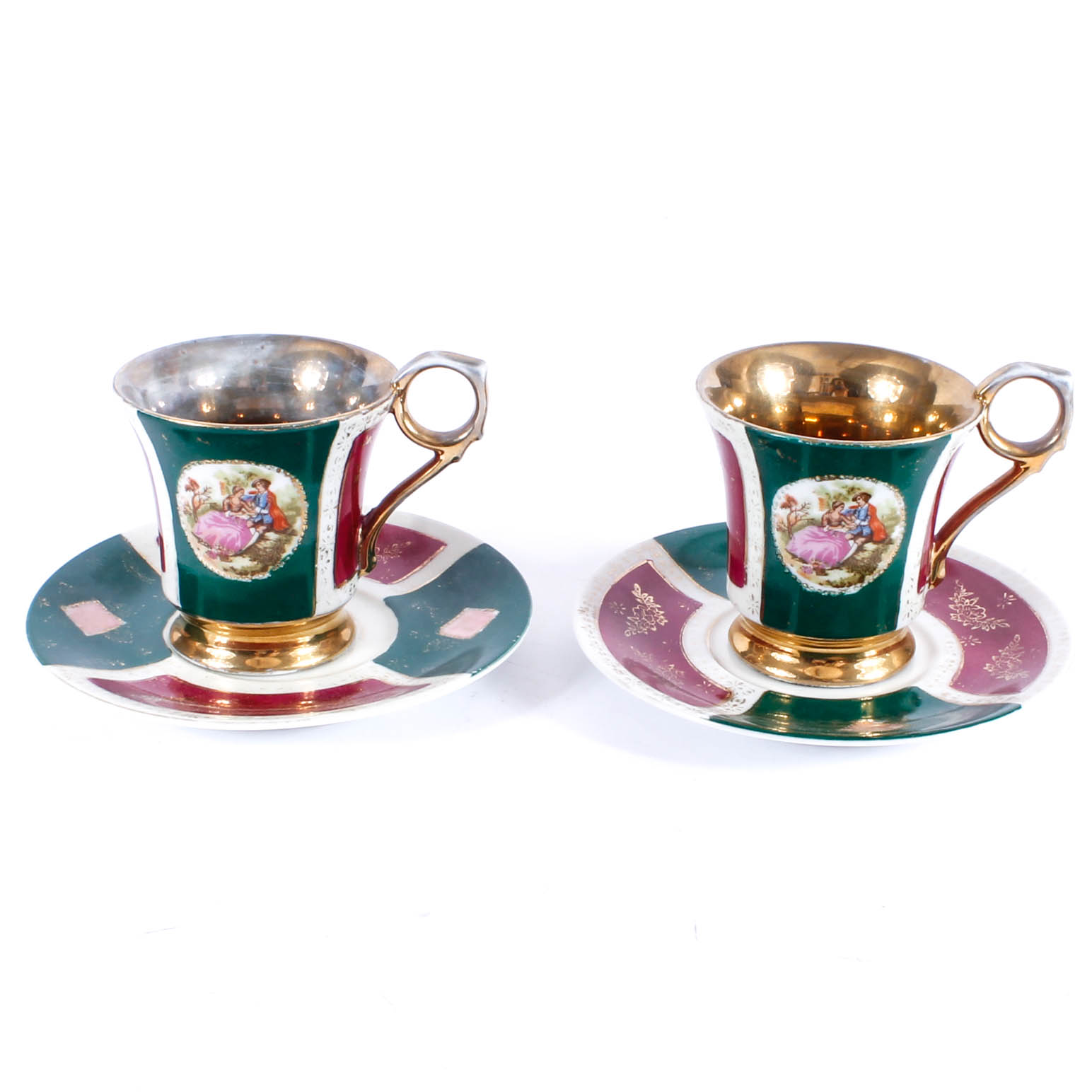 Vintage Hand Painted Cup and Saucer Sets