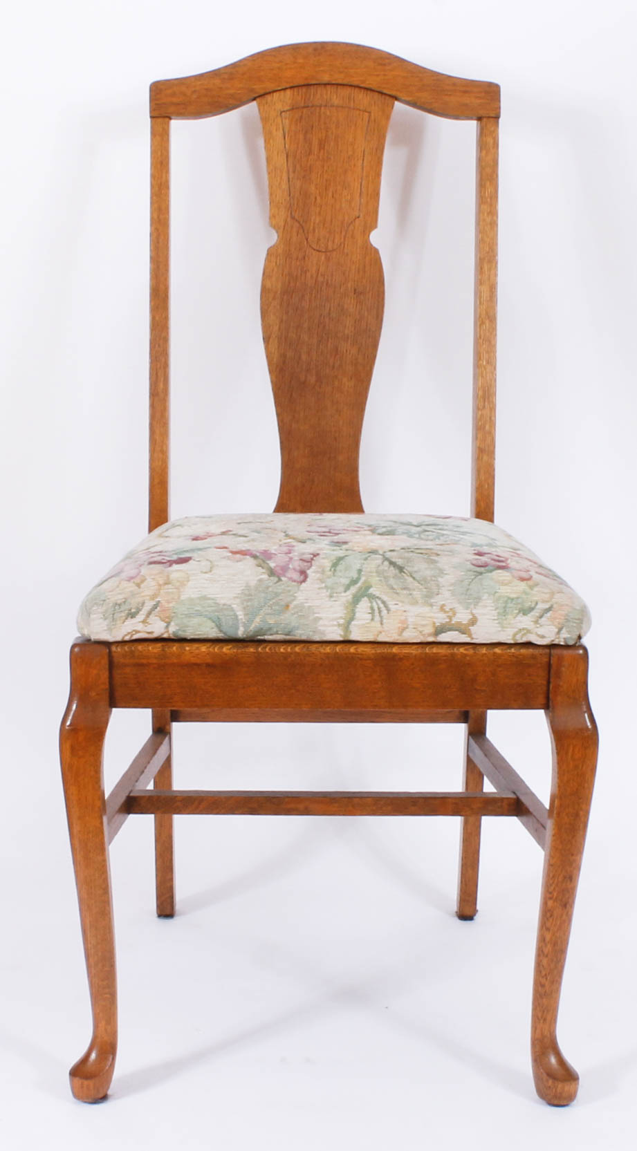 Vintage Oak Pedestal Table with Chairs