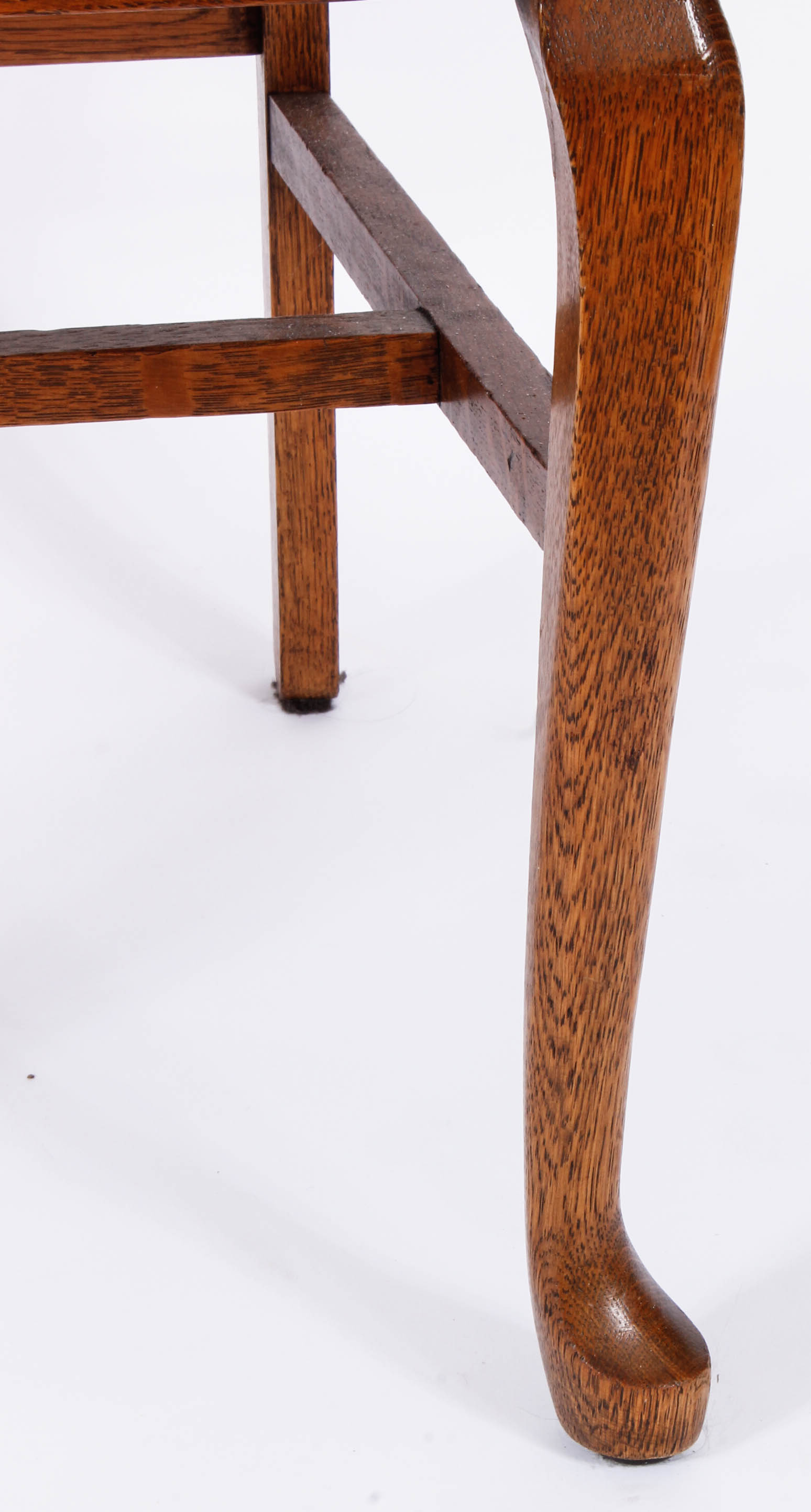 Vintage Oak Pedestal Table with Chairs