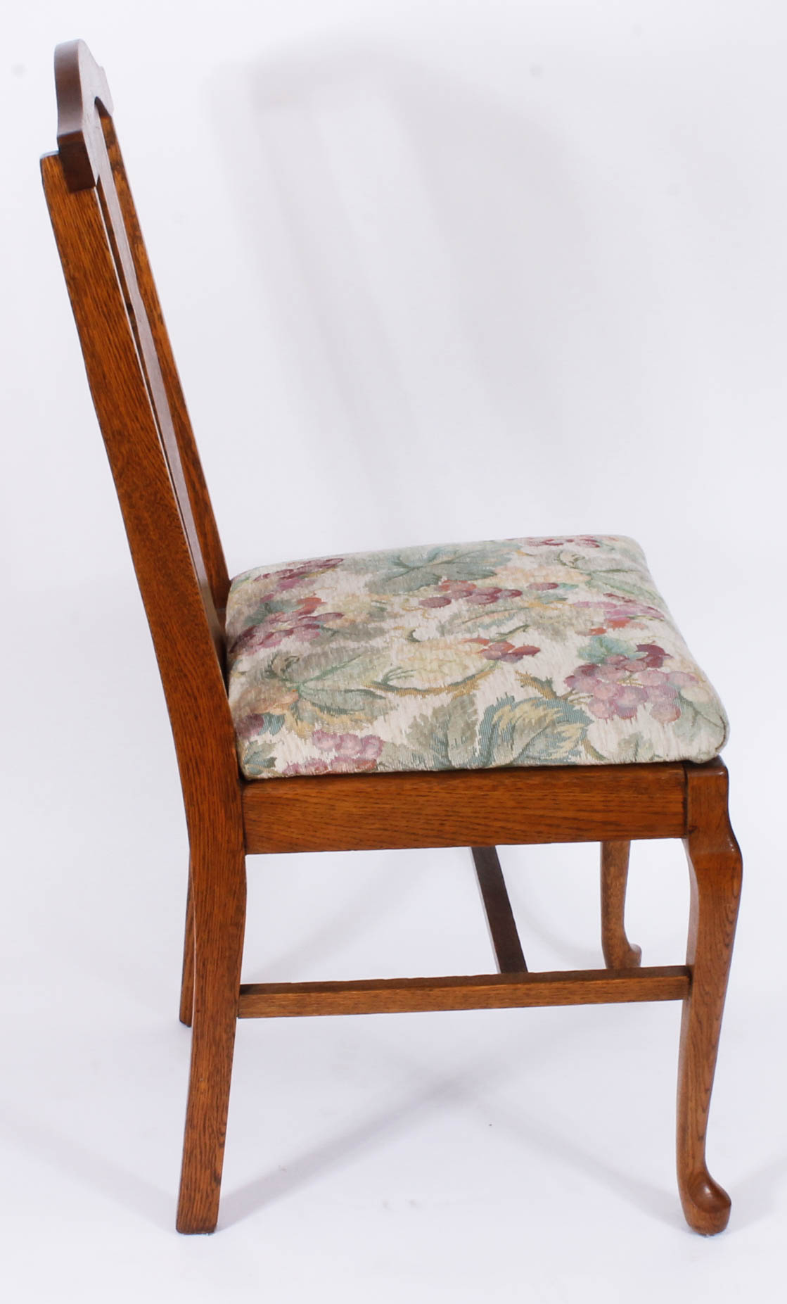 Vintage Oak Pedestal Table with Chairs
