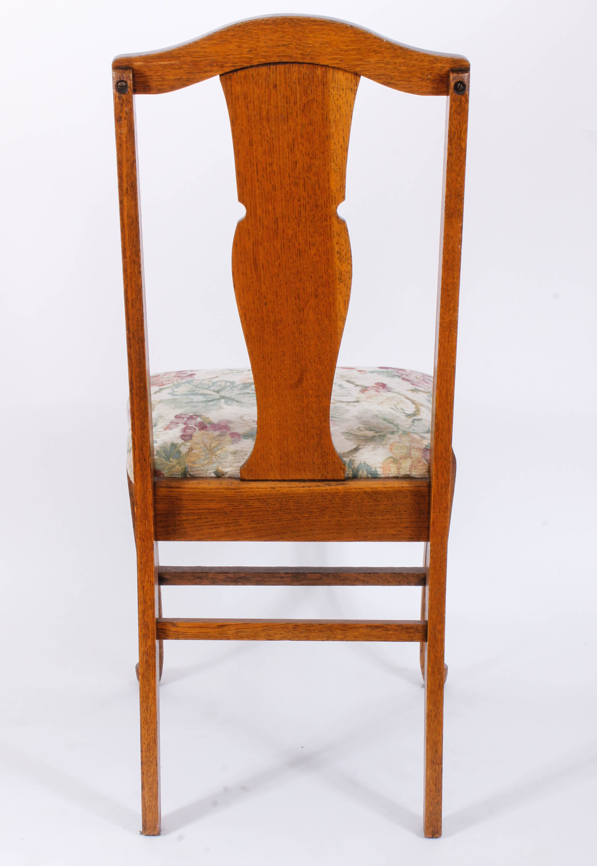 Vintage Oak Pedestal Table with Chairs