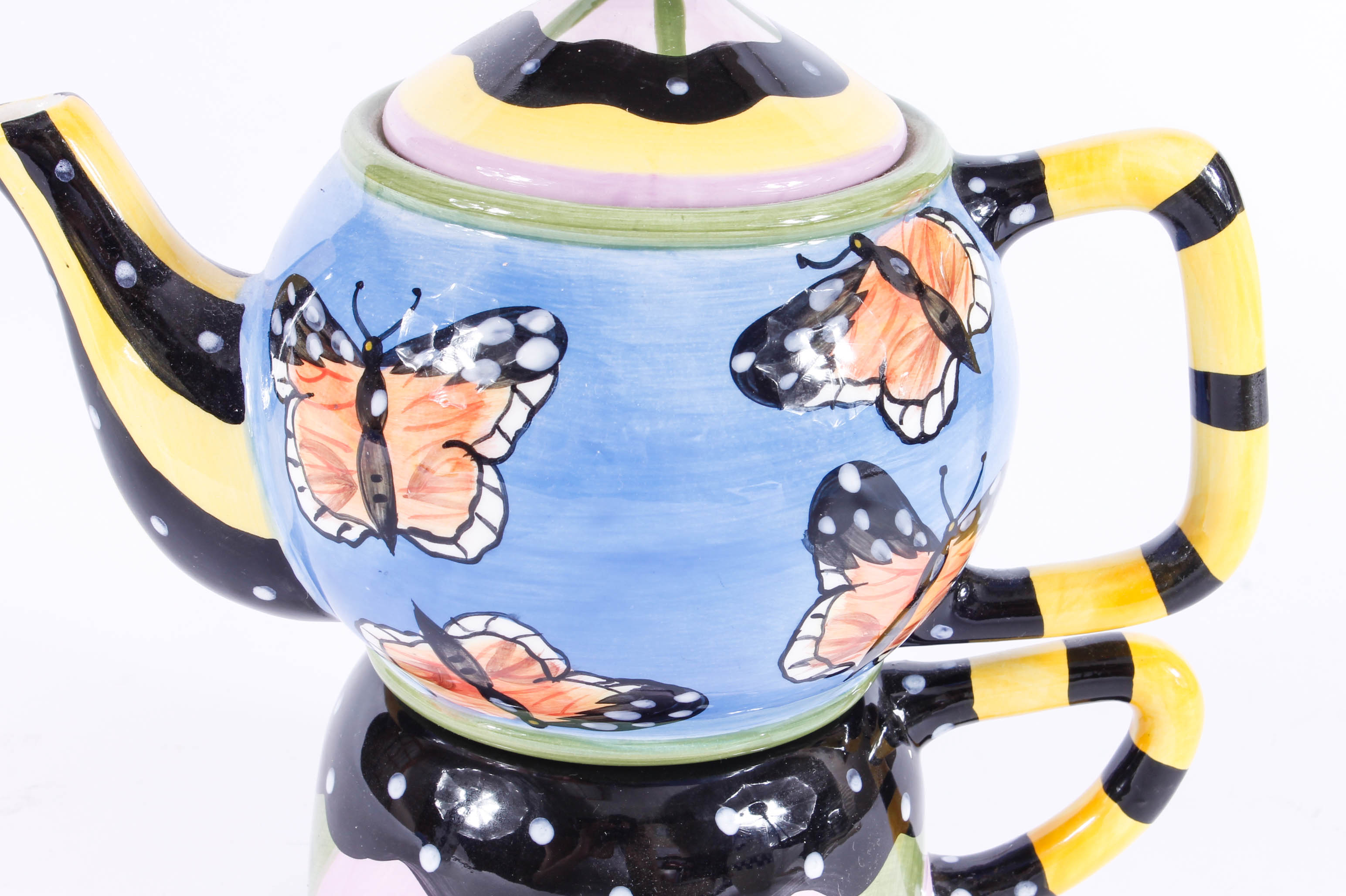 Stackable Teapot and Cup Sets Including Milson & Louis