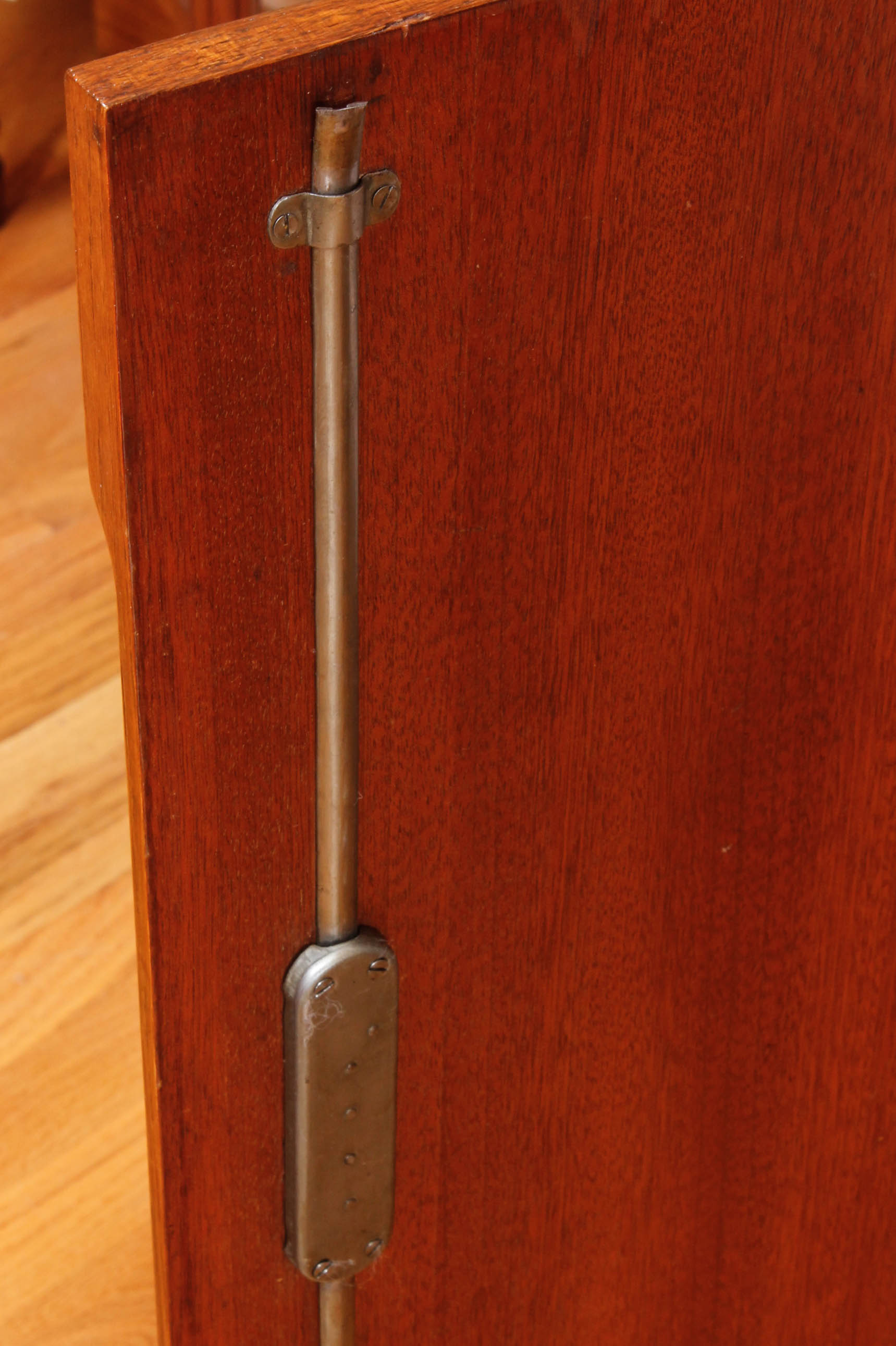 Antique European Carved Oak Entryway Credenza With Mirror