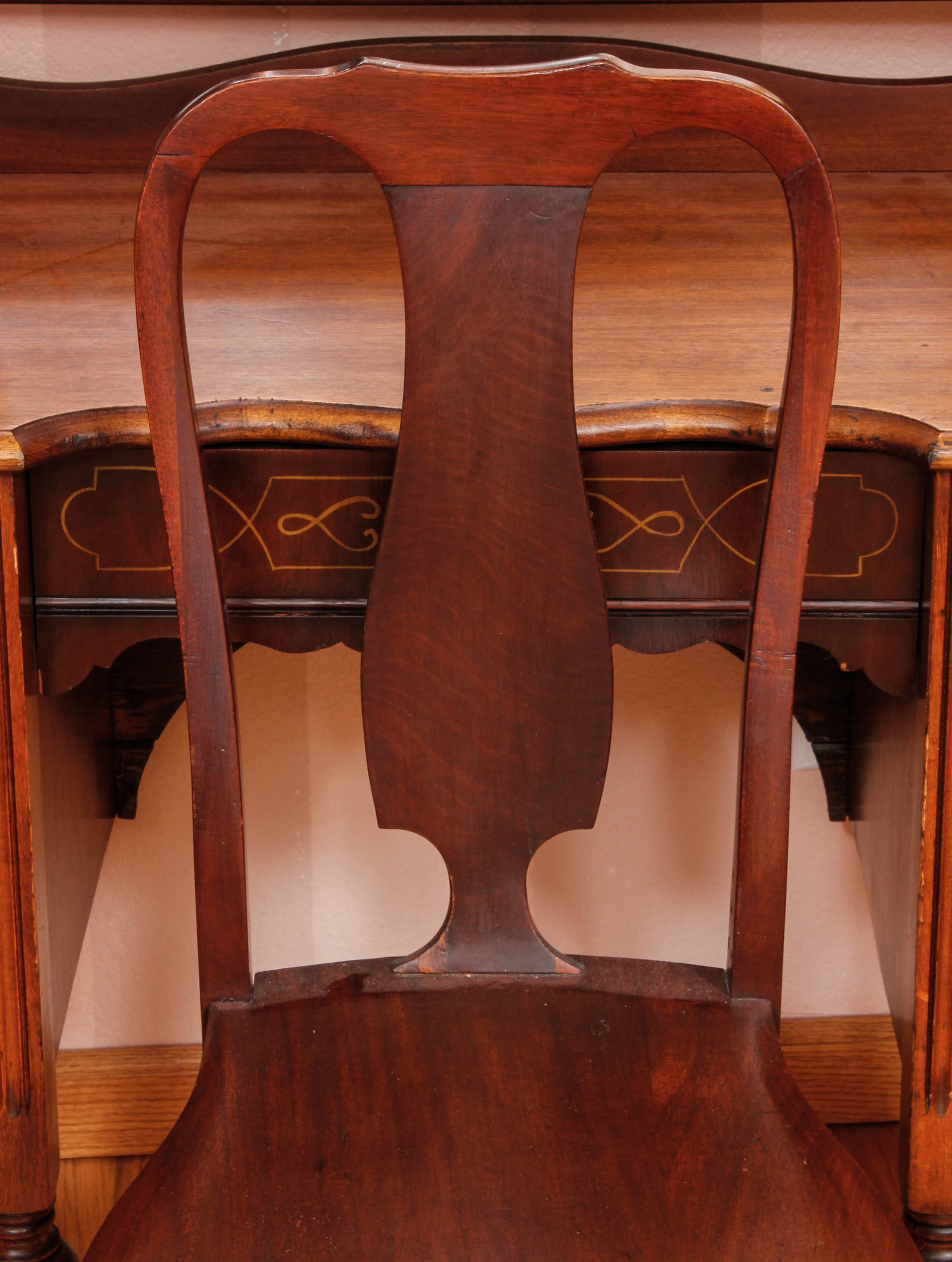 Vintage Vanity with Mirror and Chair
