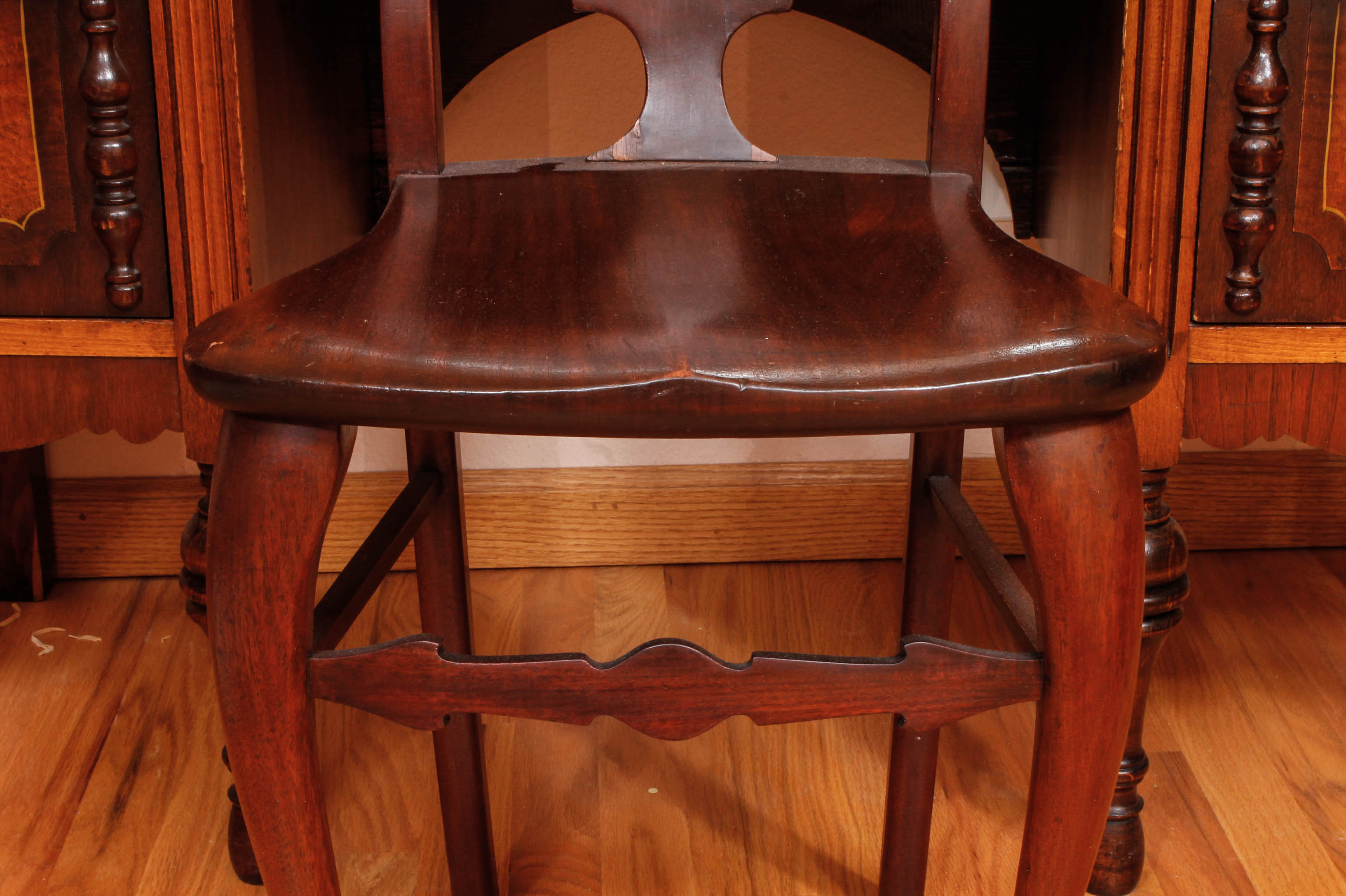 Vintage Vanity with Mirror and Chair