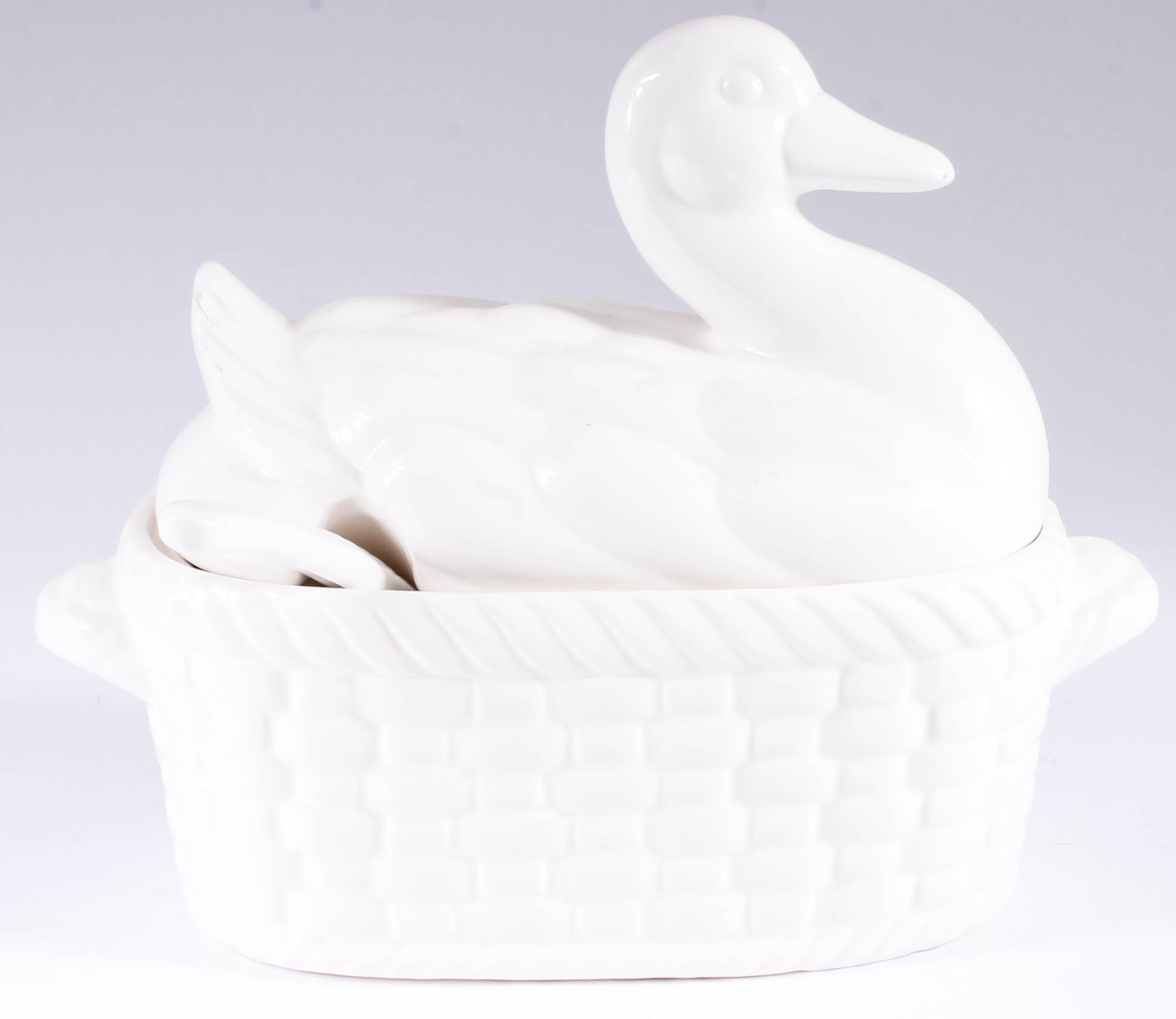 Vintage White Ceramic Bird Group