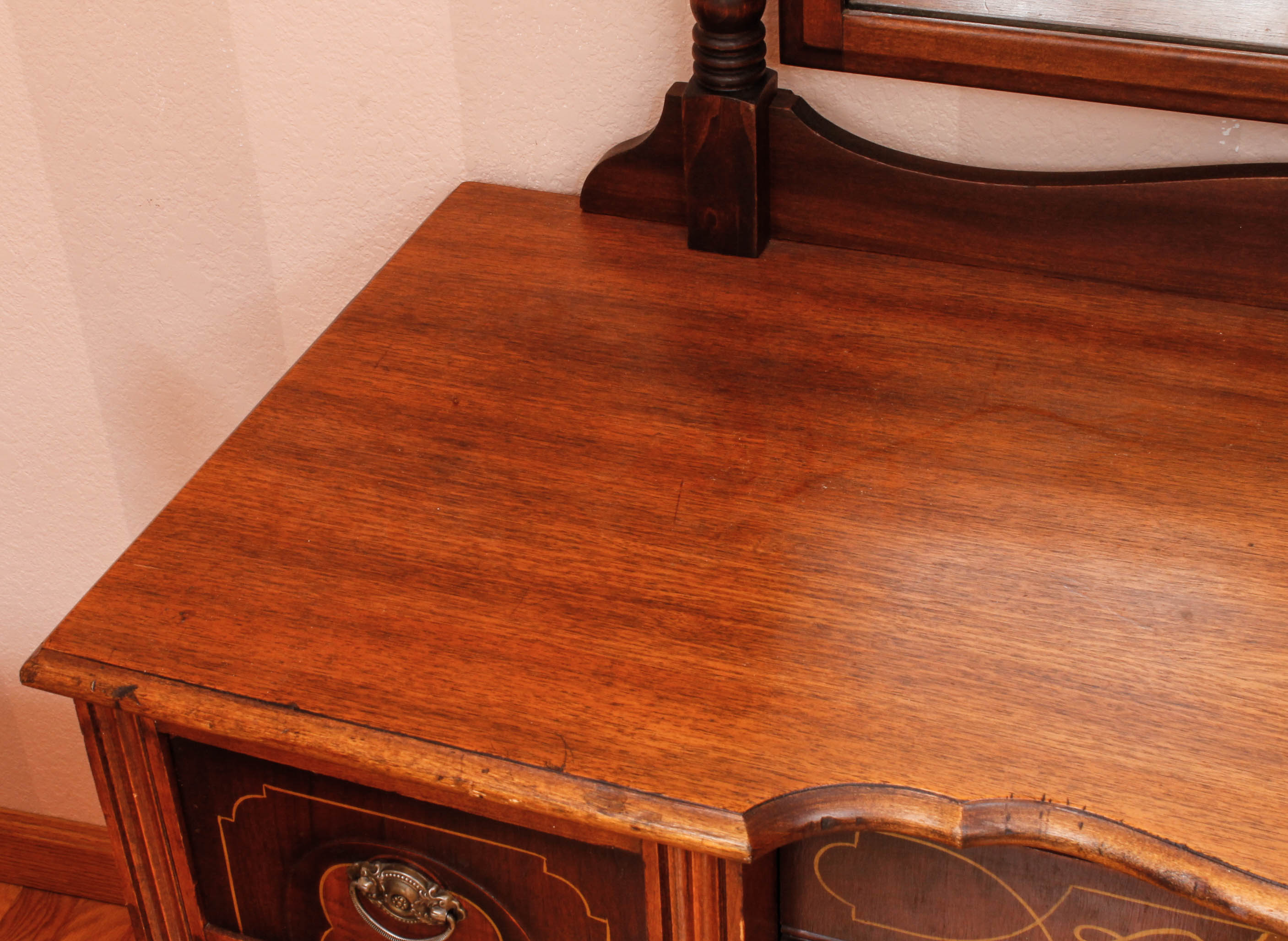 Vintage Vanity with Mirror and Chair