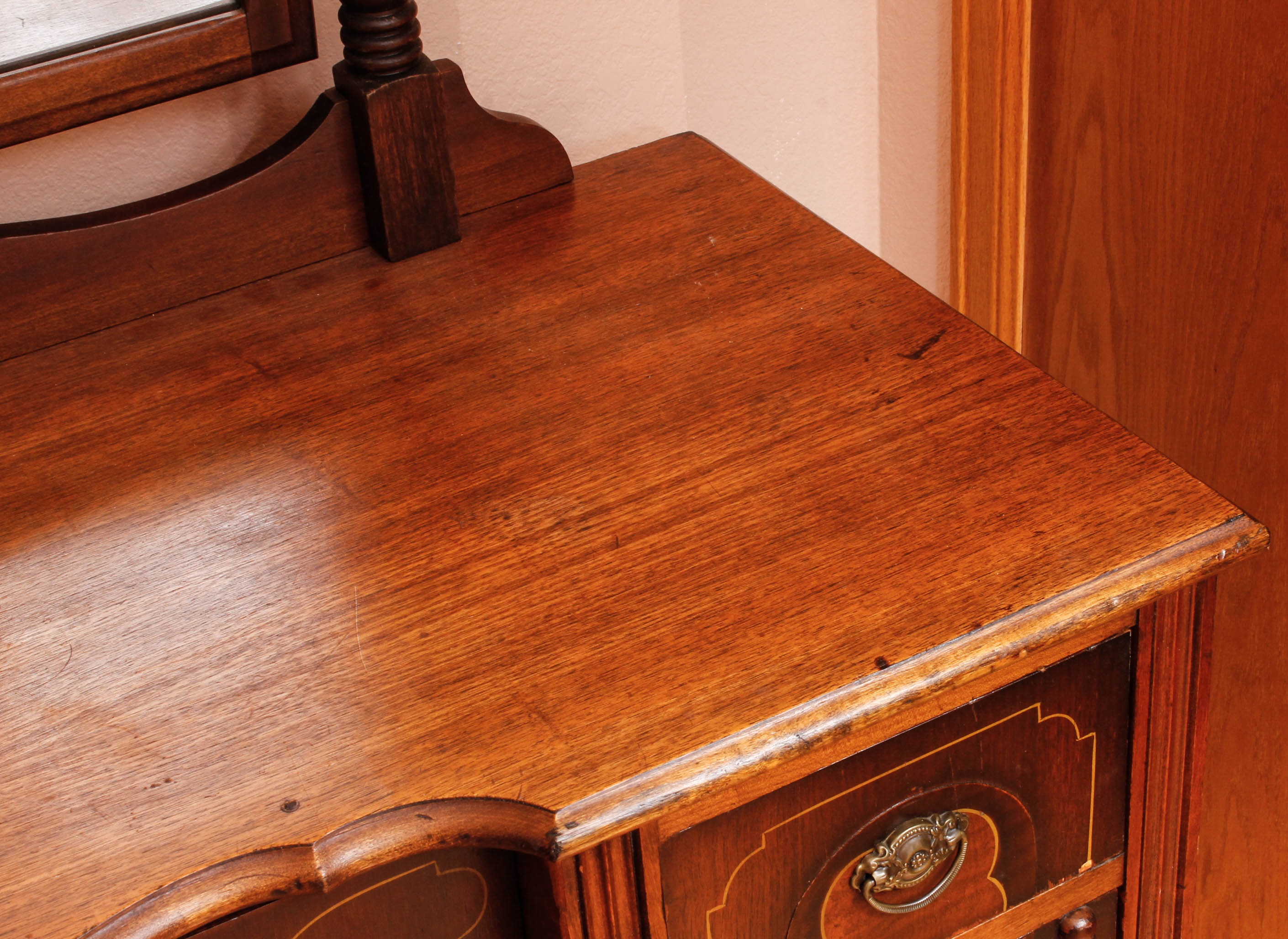 Vintage Vanity with Mirror and Chair