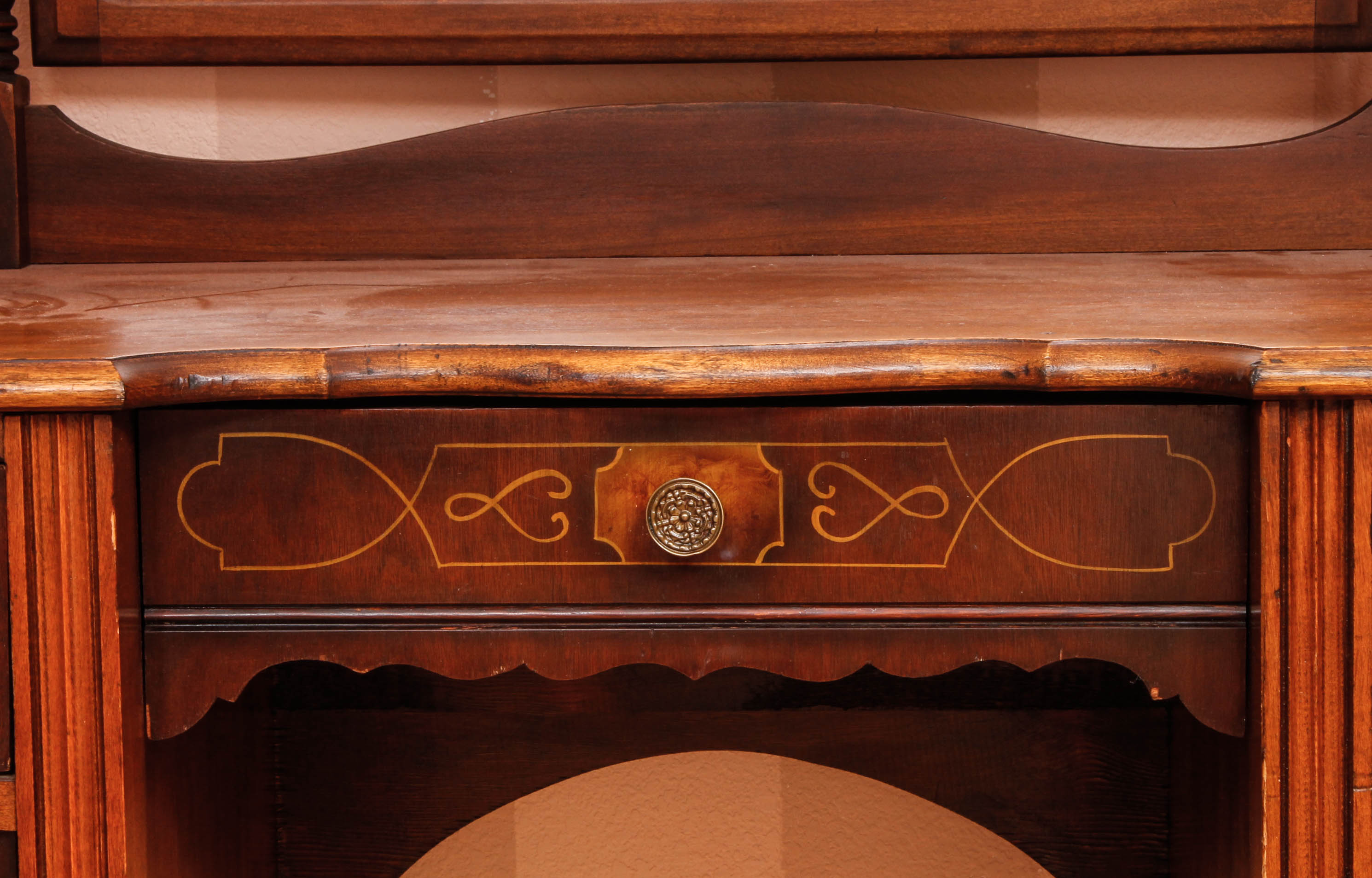 Vintage Vanity with Mirror and Chair