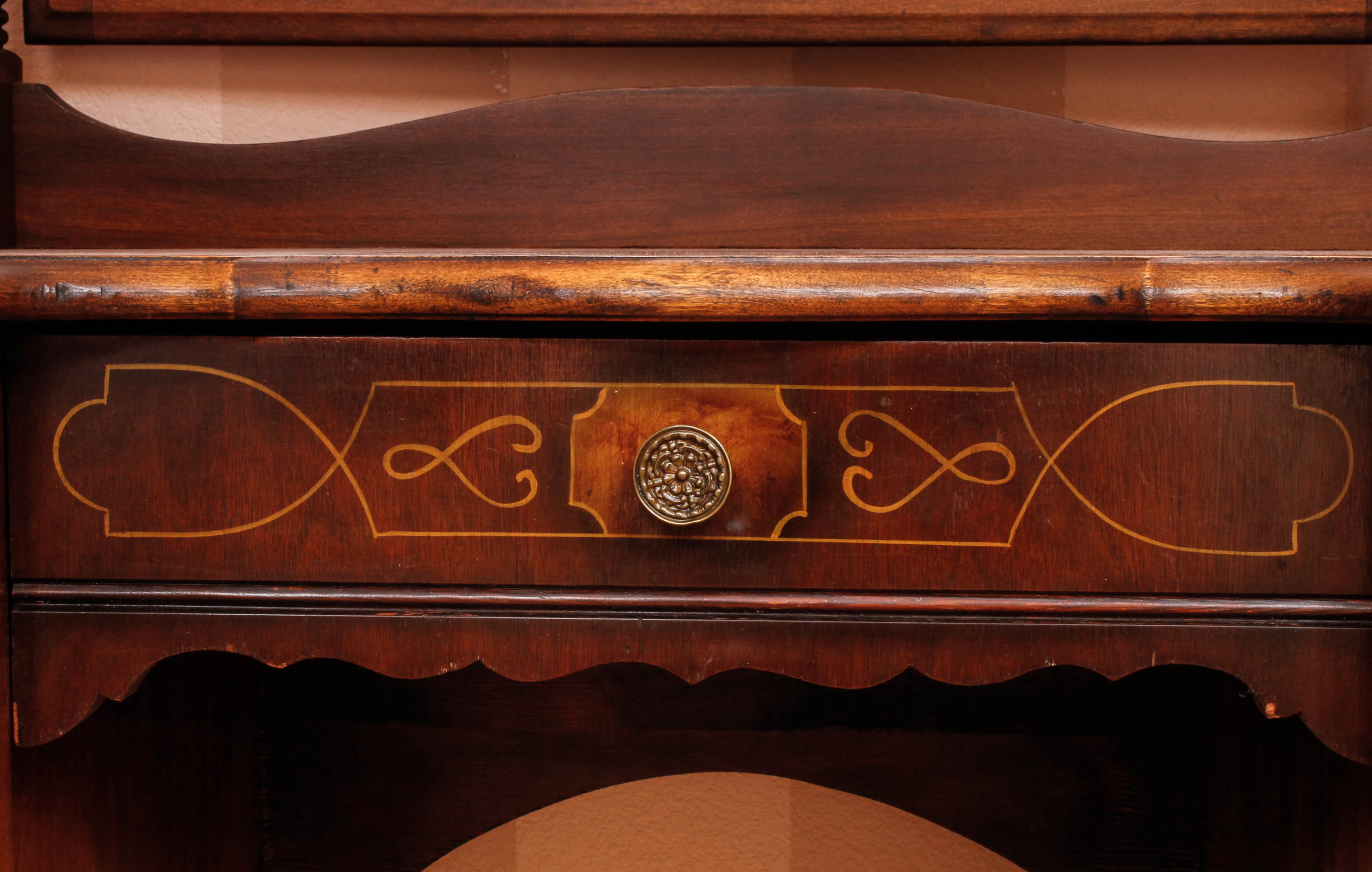 Vintage Vanity with Mirror and Chair