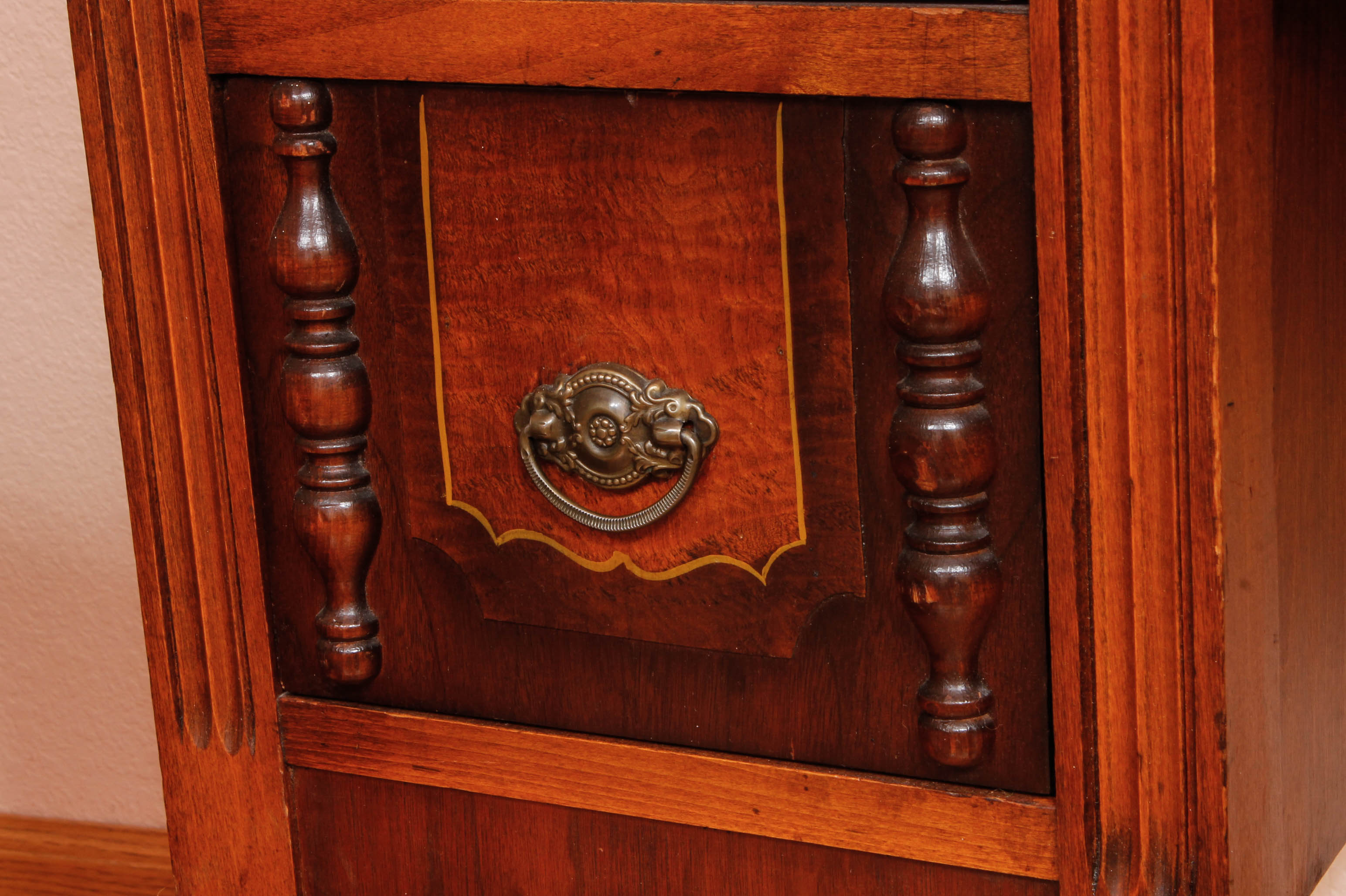 Vintage Vanity with Mirror and Chair