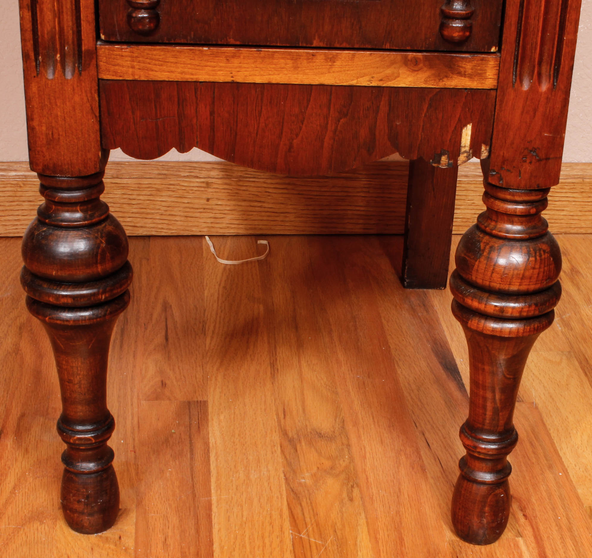 Vintage Vanity with Mirror and Chair