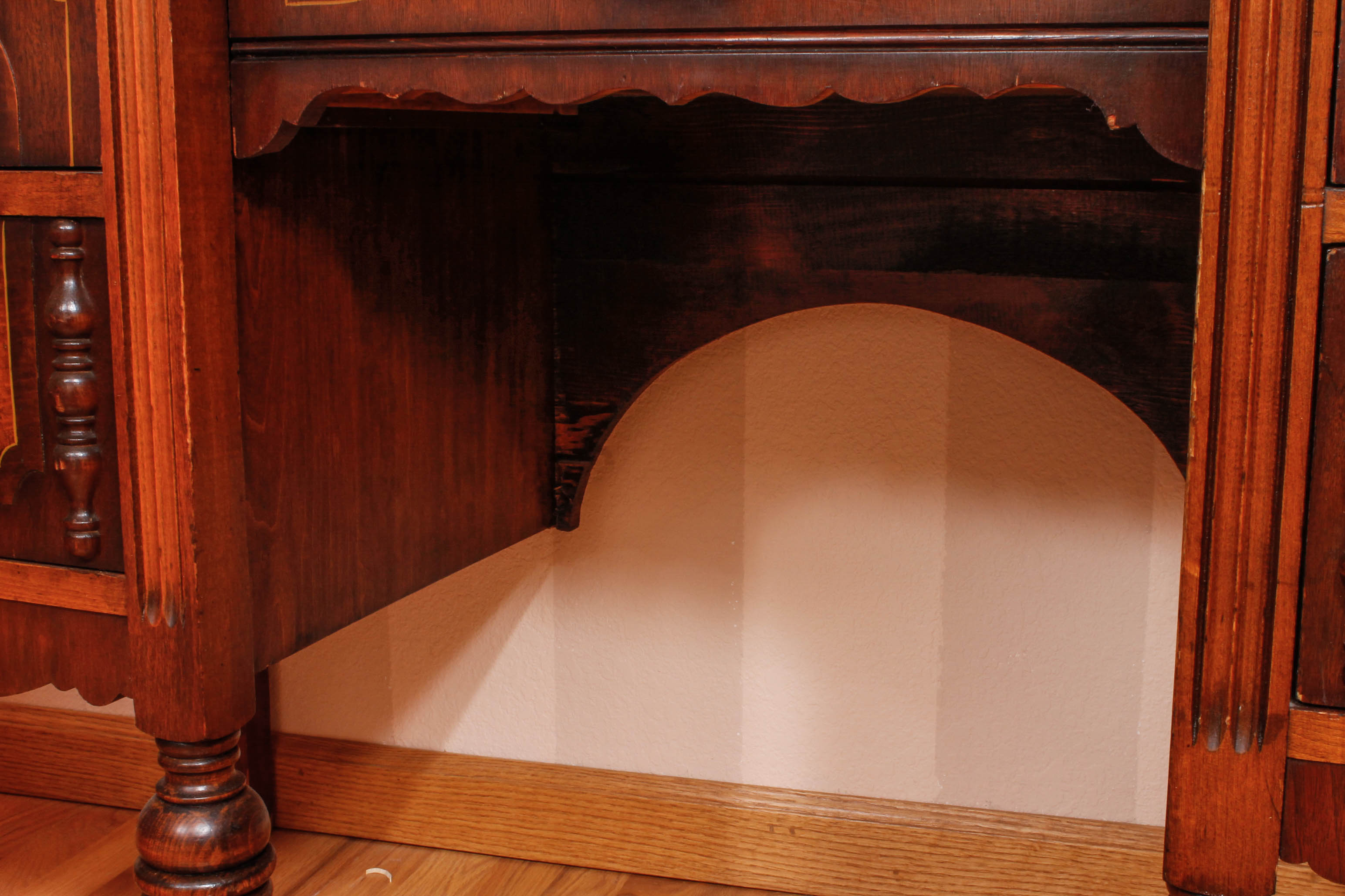 Vintage Vanity with Mirror and Chair