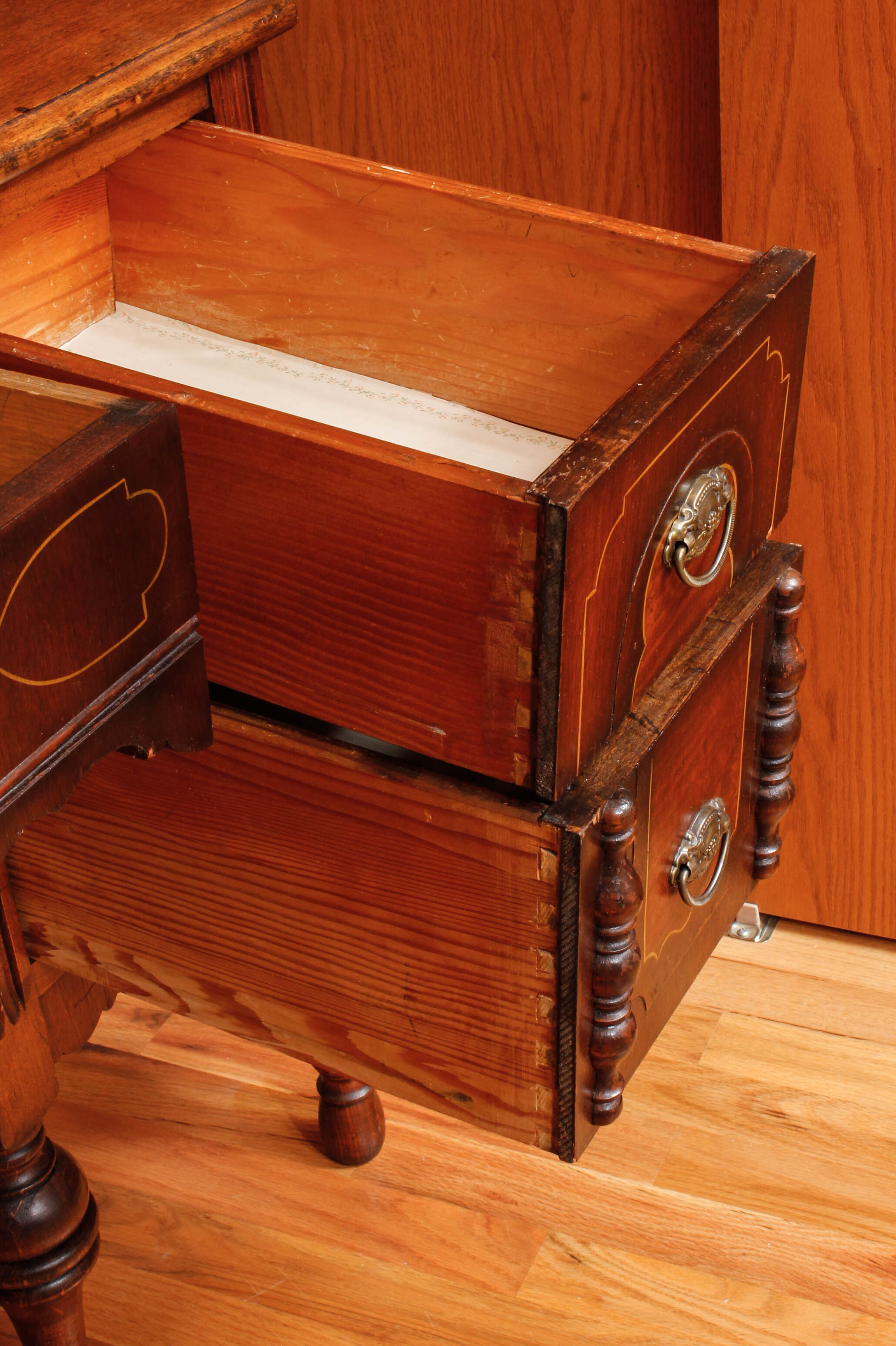Vintage Vanity with Mirror and Chair