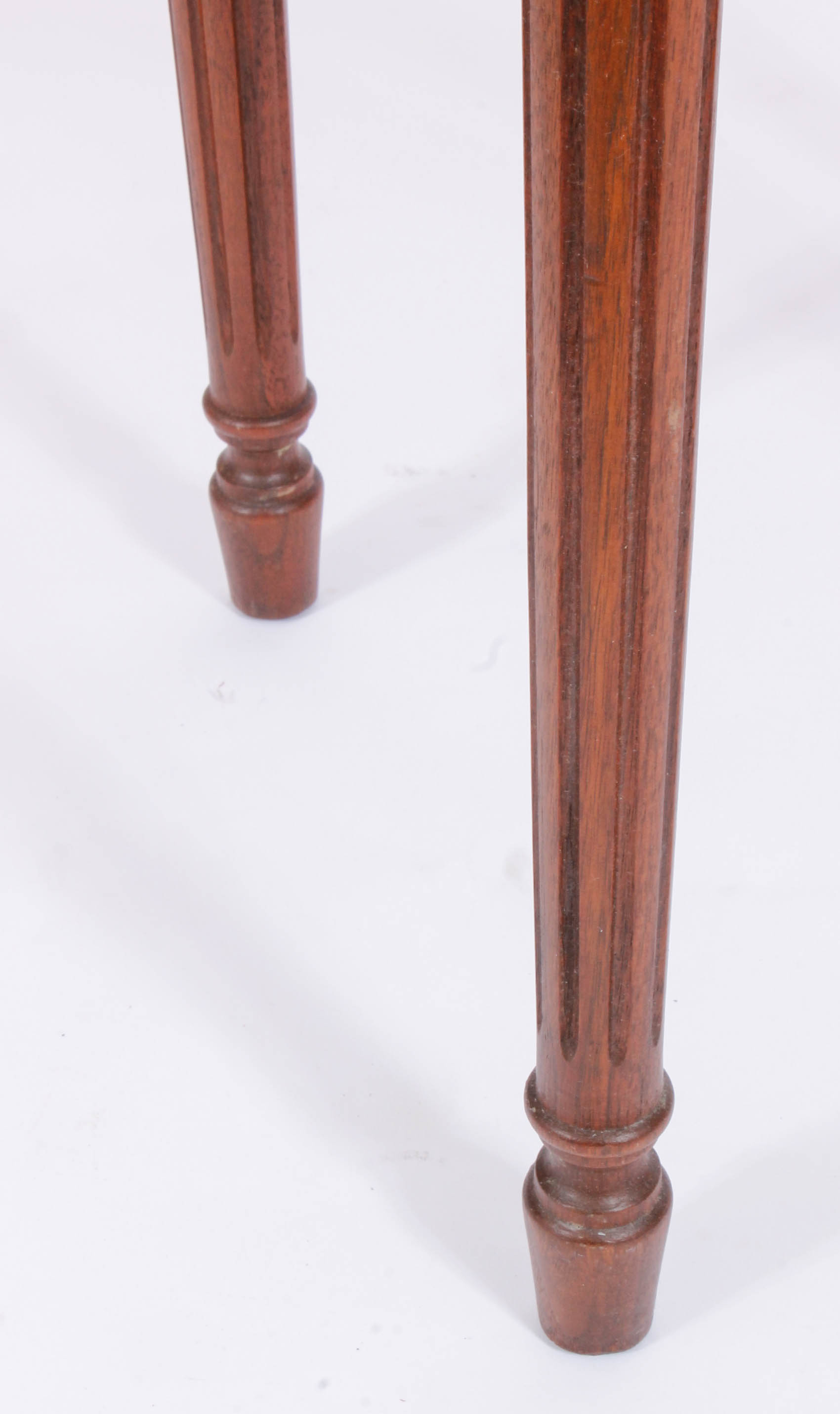 Vintage Wood Glass Topped Side Table