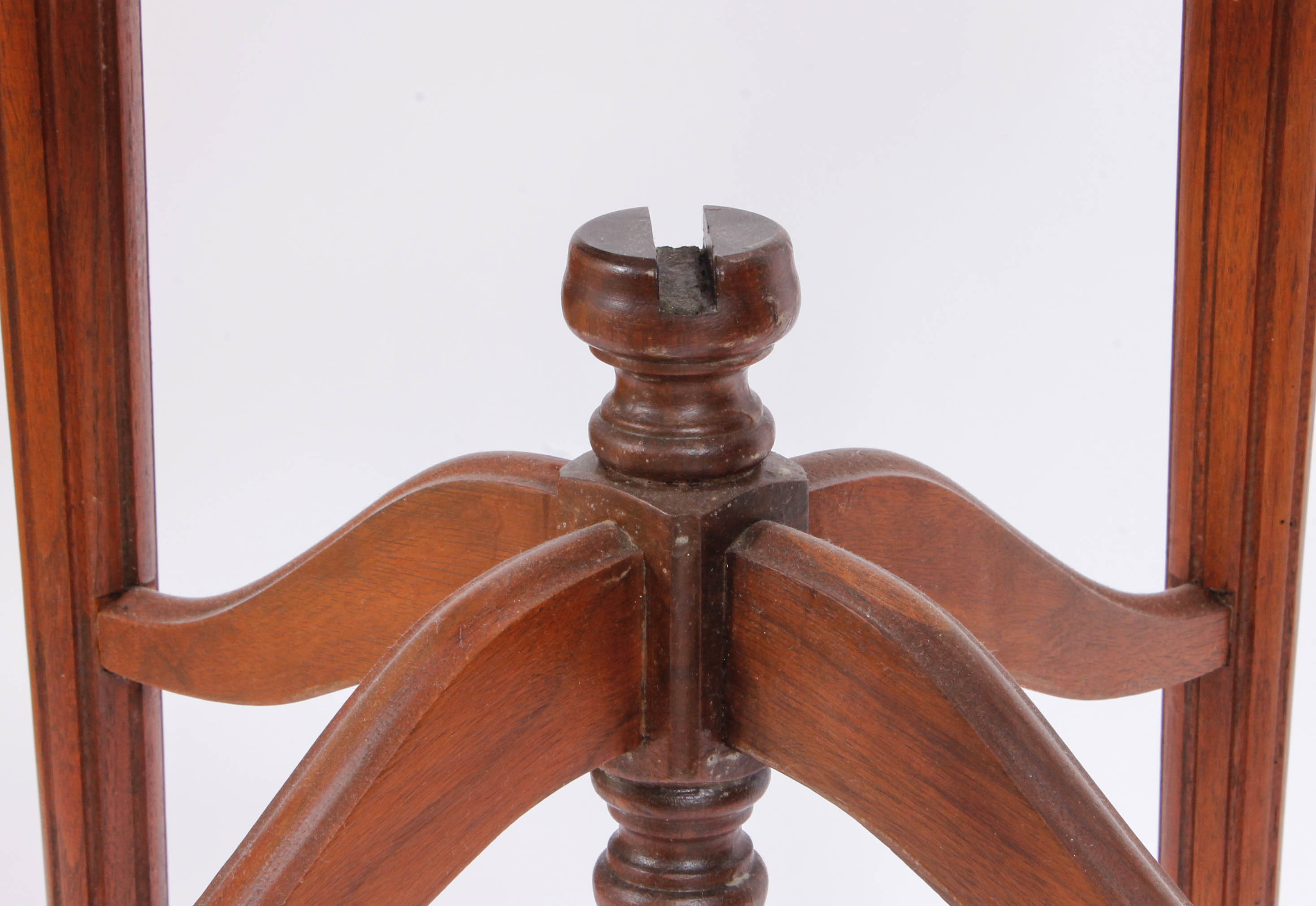 Vintage Wood Glass Topped Side Table