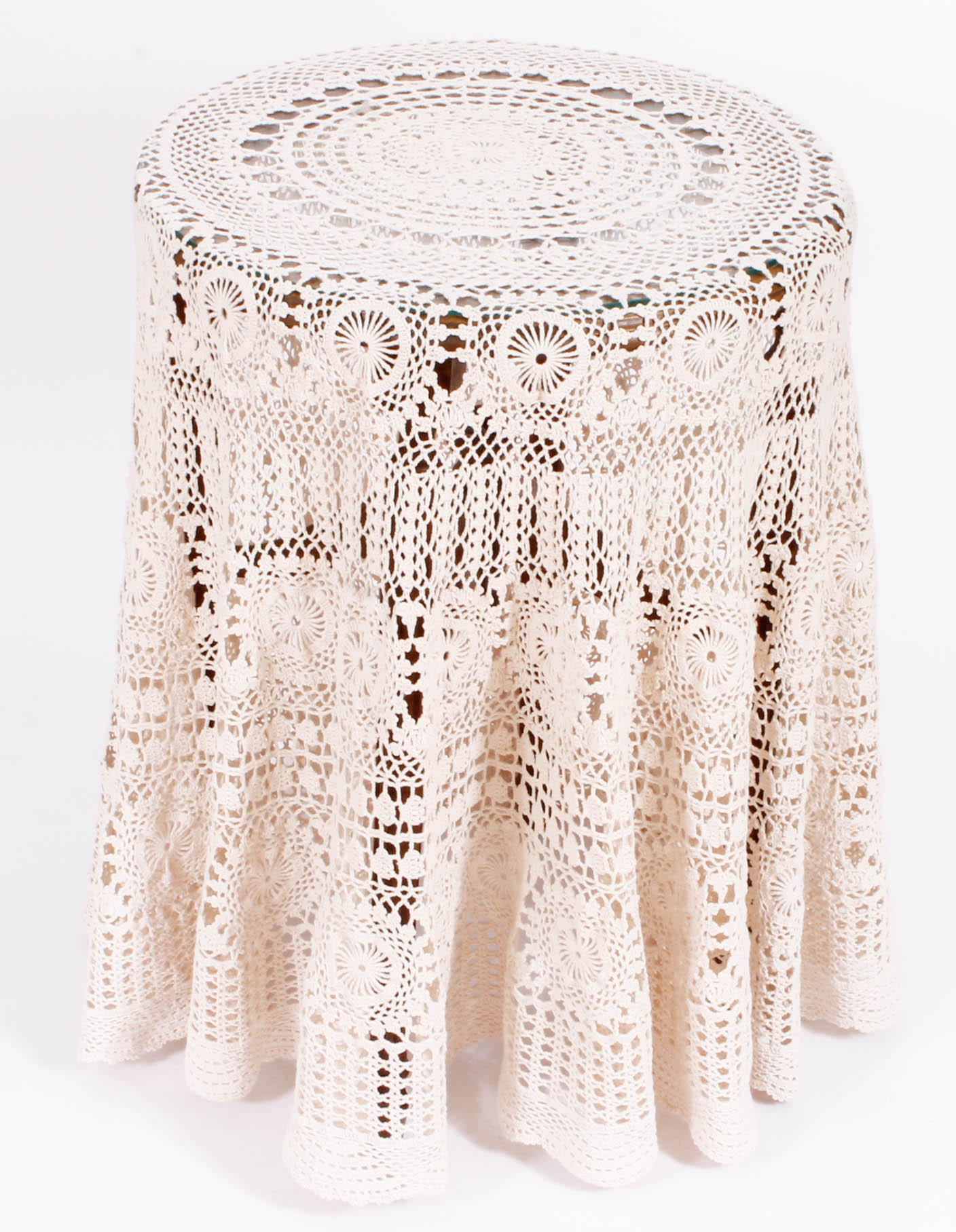 Vintage Wood Glass Topped Side Table