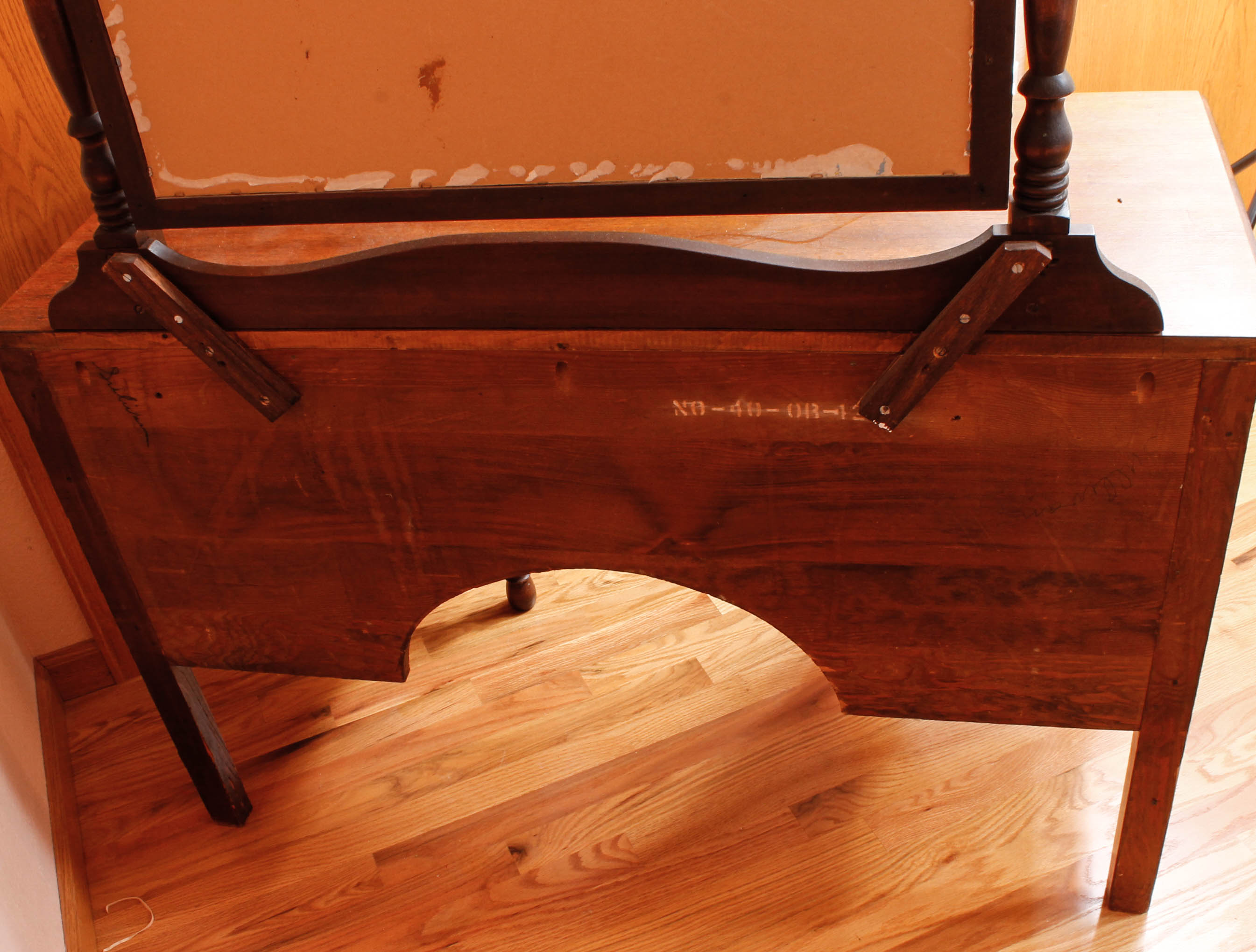 Vintage Vanity with Mirror and Chair
