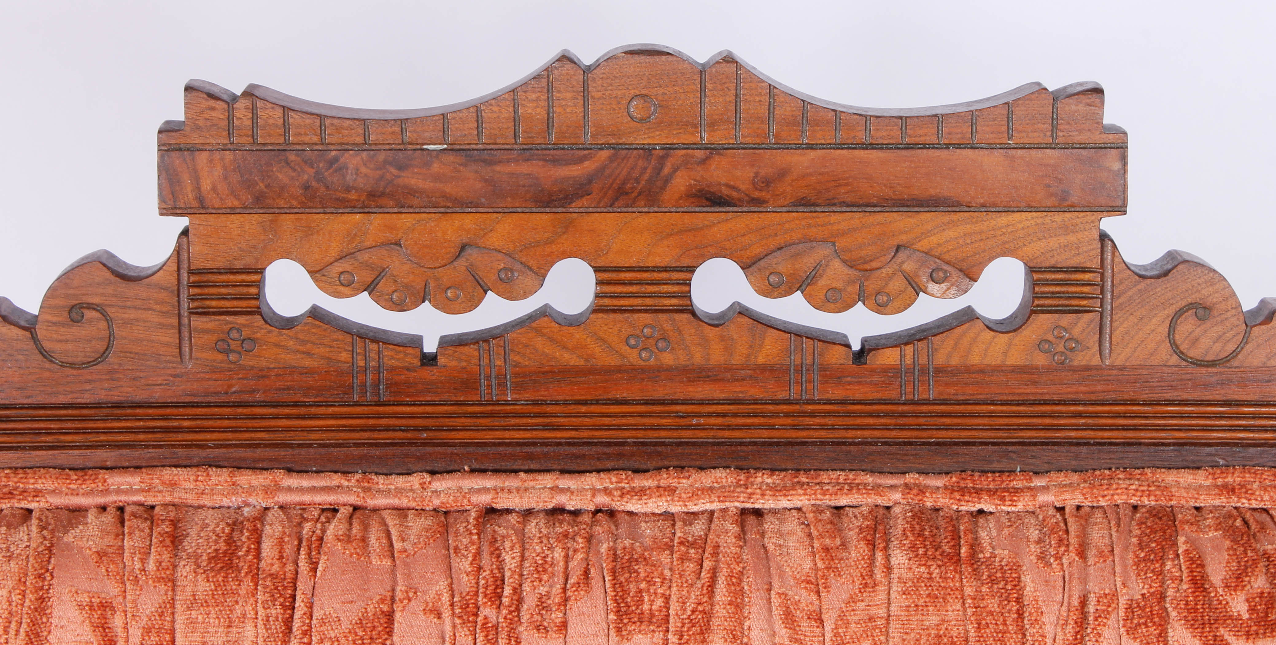 Pair of Antique Victorian Upholstered Walnut Armchairs