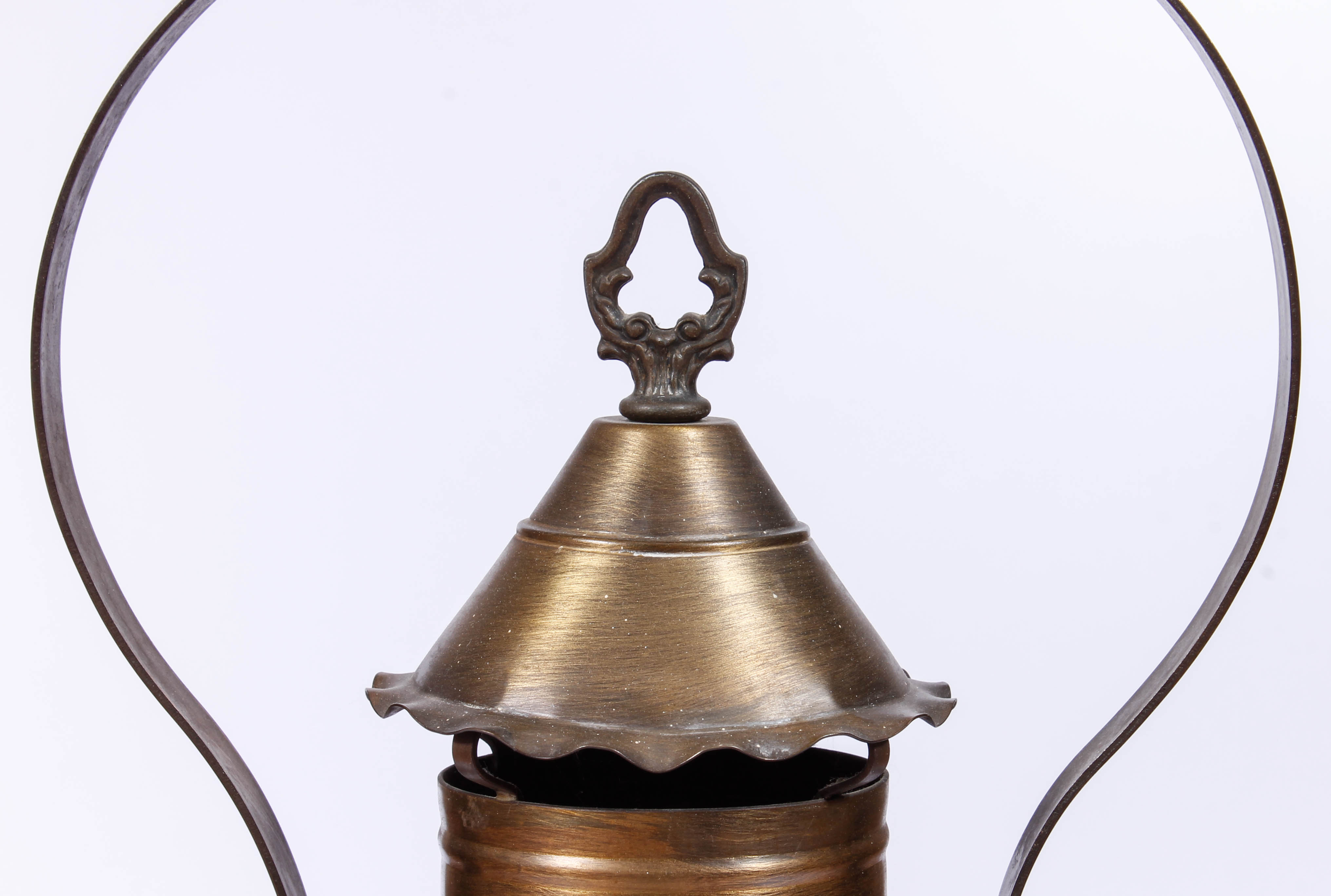 Vintage Brass Tone Lantern Wall Light