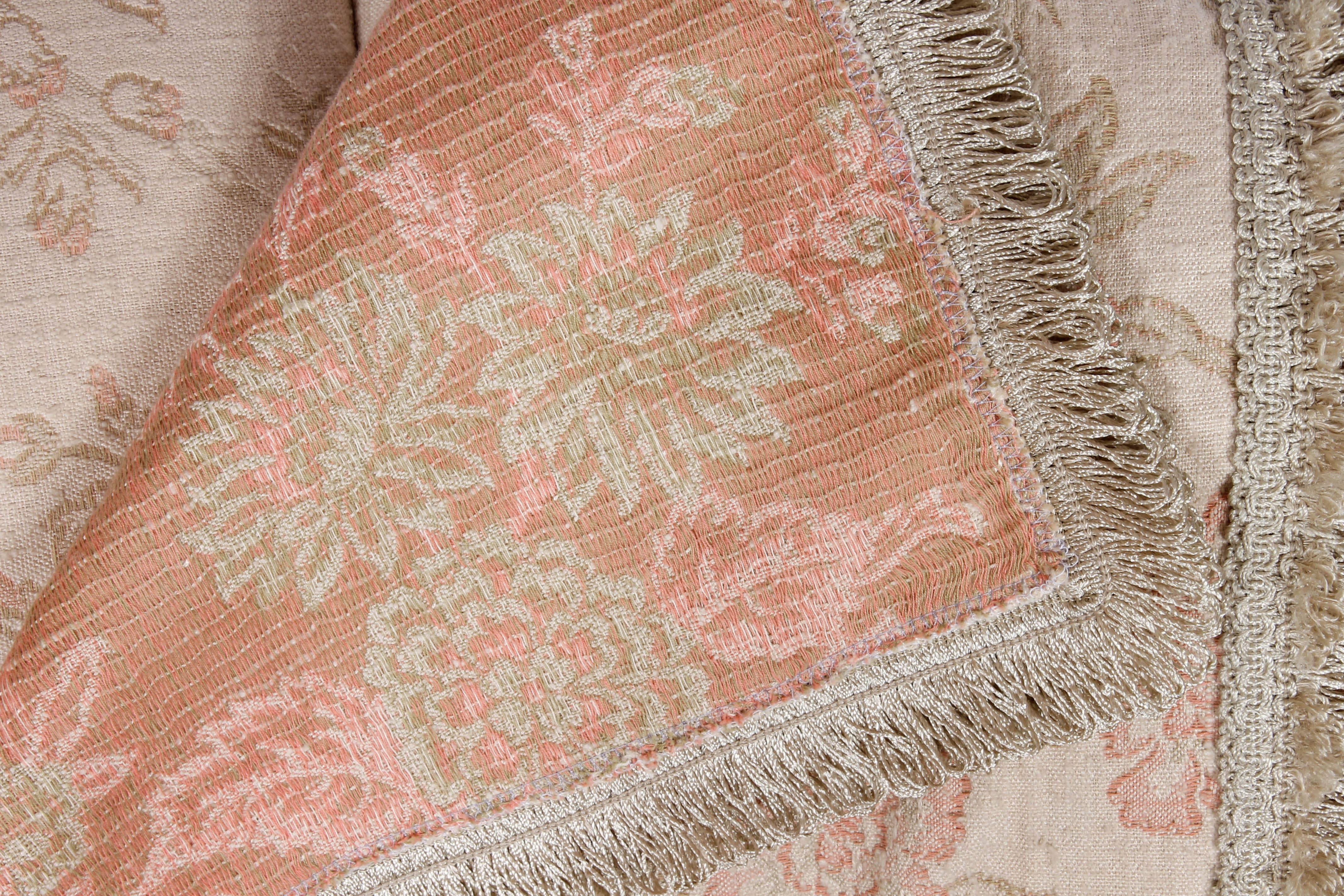 Upholstered Victorian Armchair and a Footrest with Slipcover