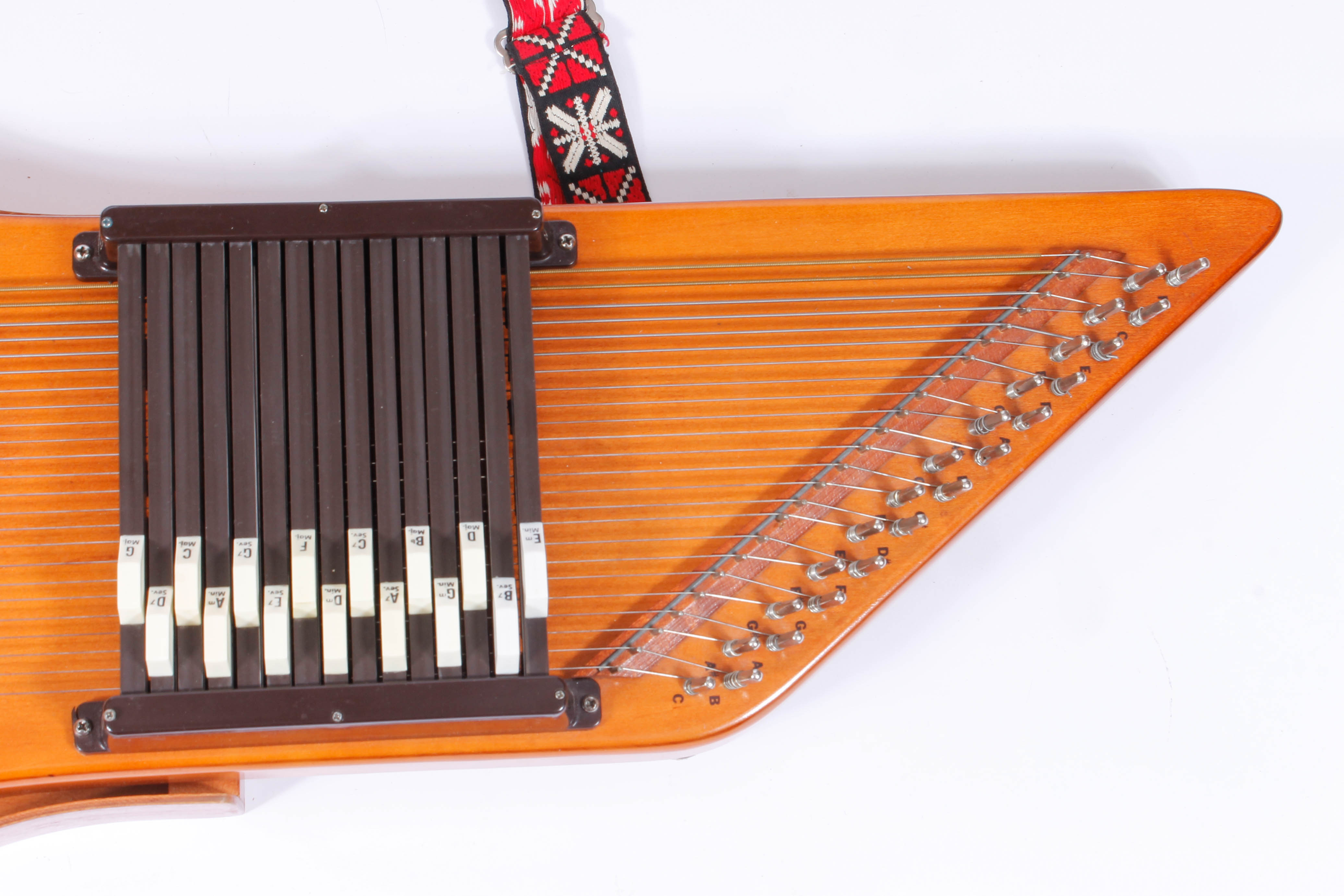 Vintage Oscar Schmidt "Guitaro" Autoharp, Case and Accessories