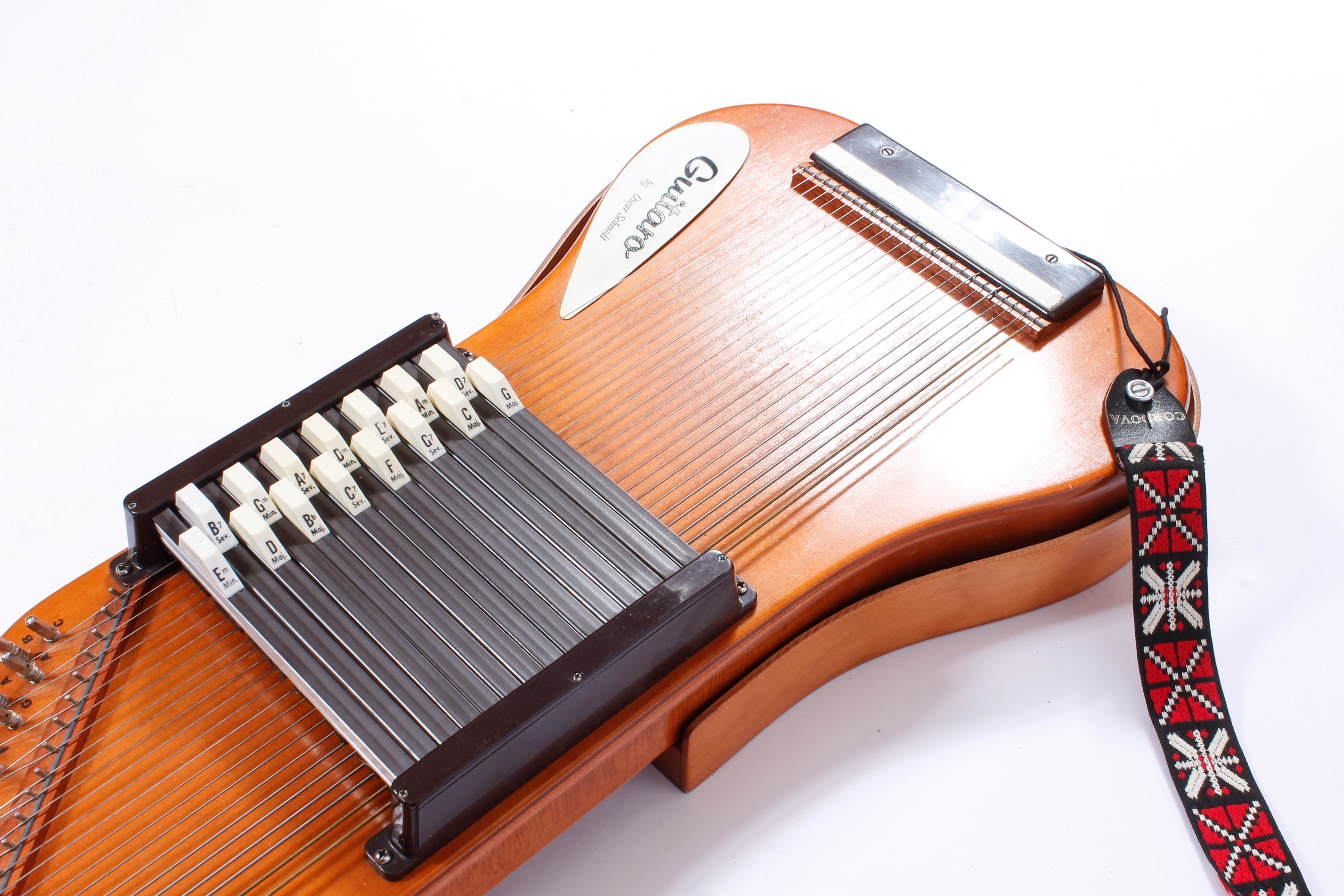 Vintage Oscar Schmidt "Guitaro" Autoharp, Case and Accessories