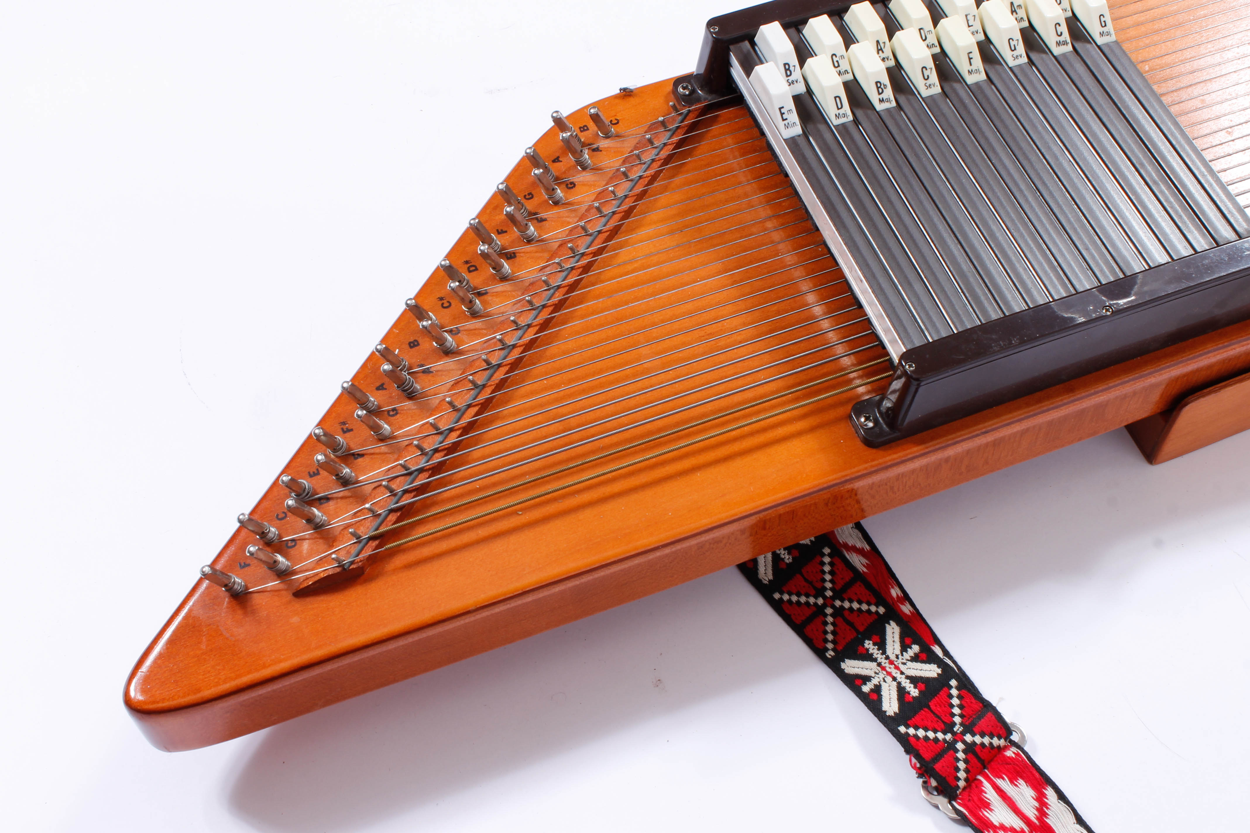 Vintage Oscar Schmidt "Guitaro" Autoharp, Case and Accessories