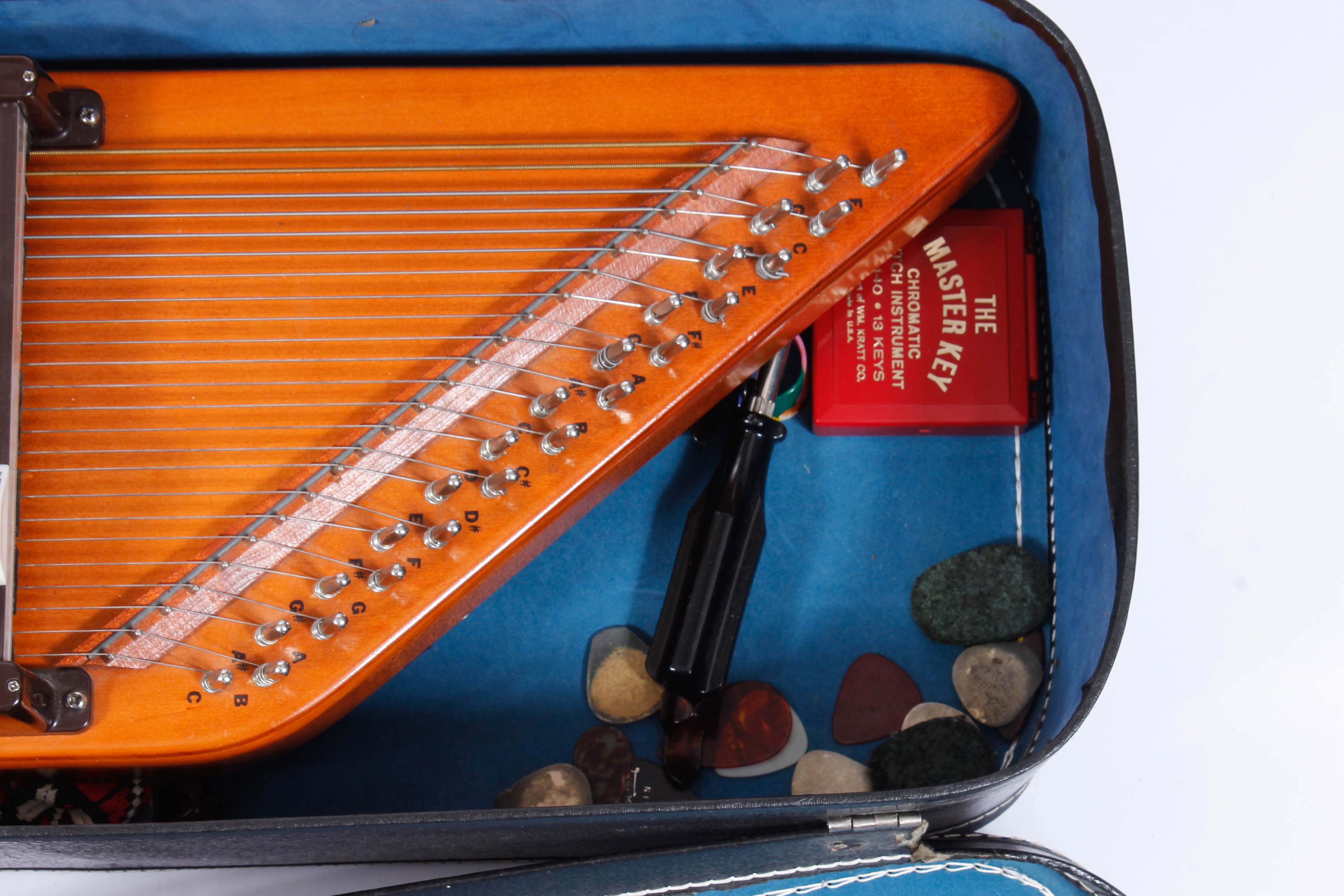 Vintage Oscar Schmidt "Guitaro" Autoharp, Case and Accessories