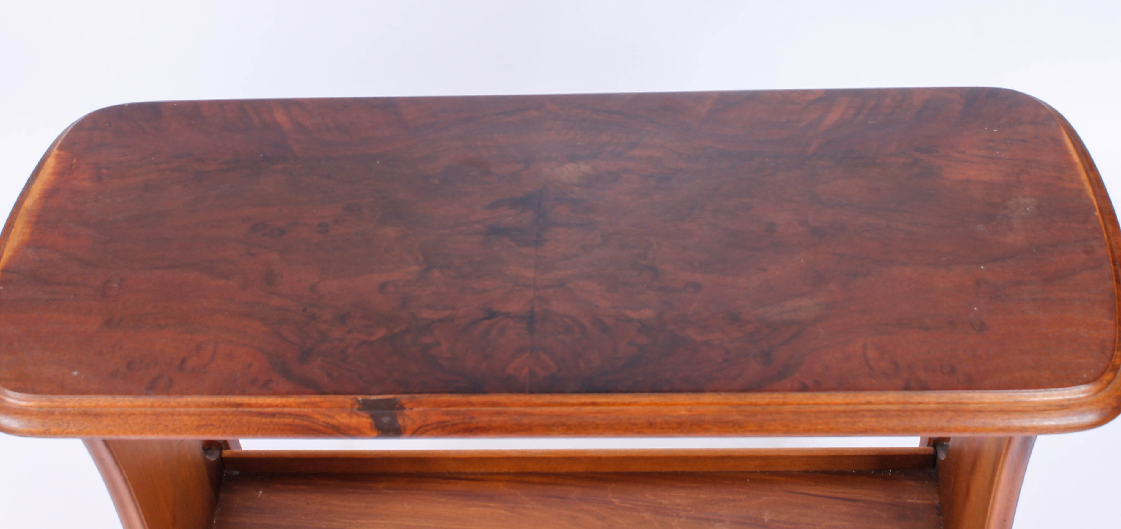 Vintage Wooden Side Table with Shelf