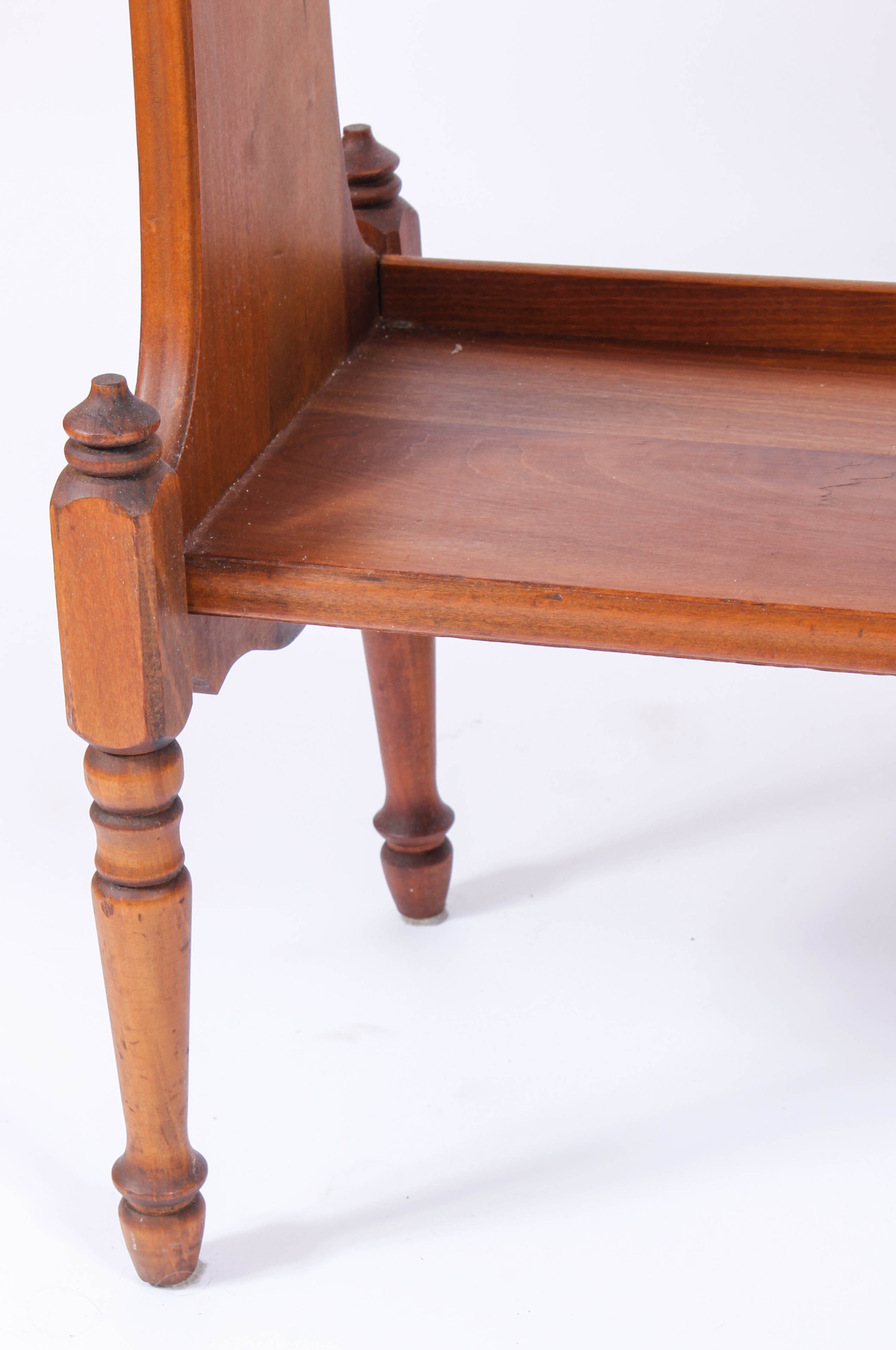 Vintage Wooden Side Table with Shelf