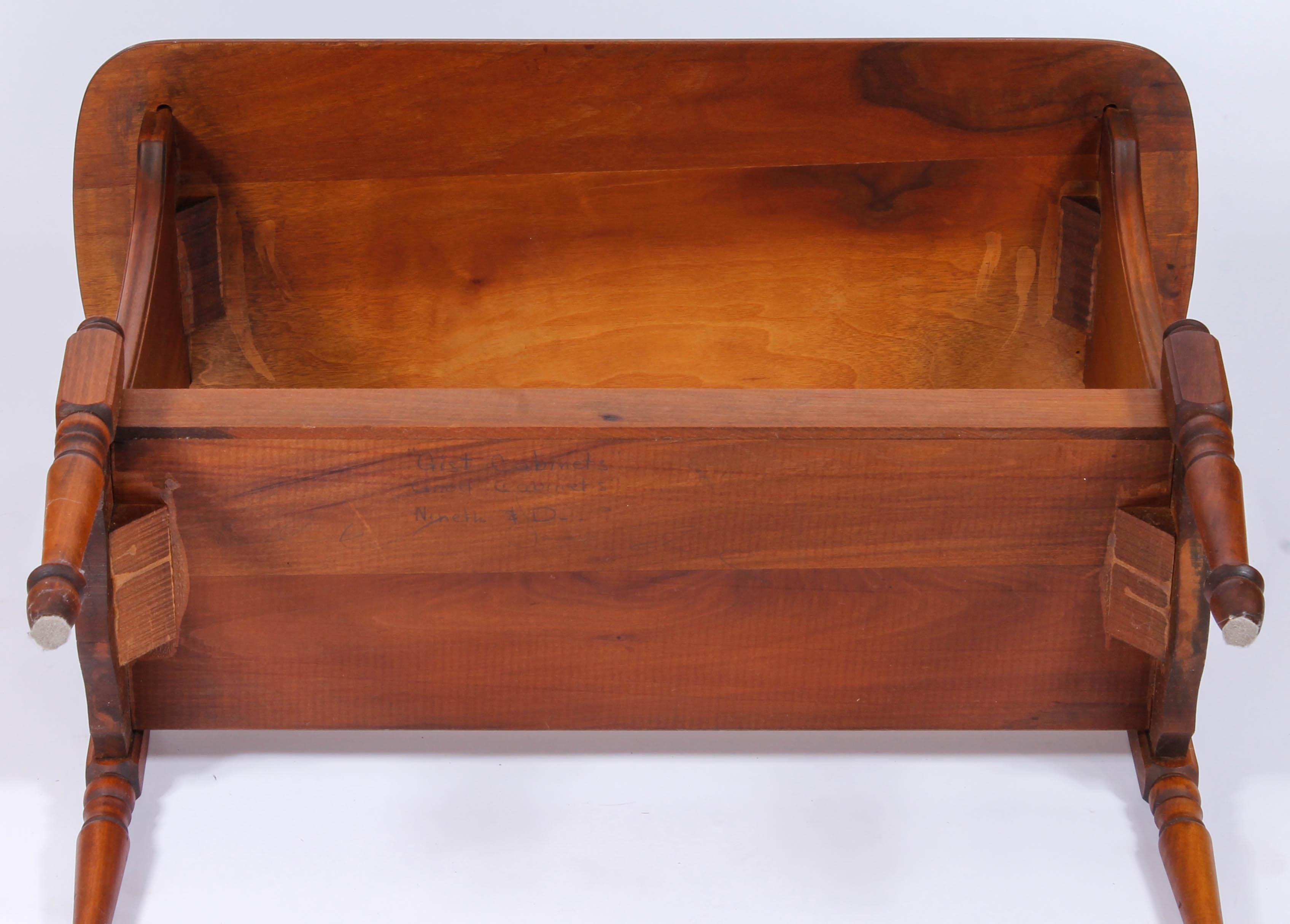 Vintage Wooden Side Table with Shelf