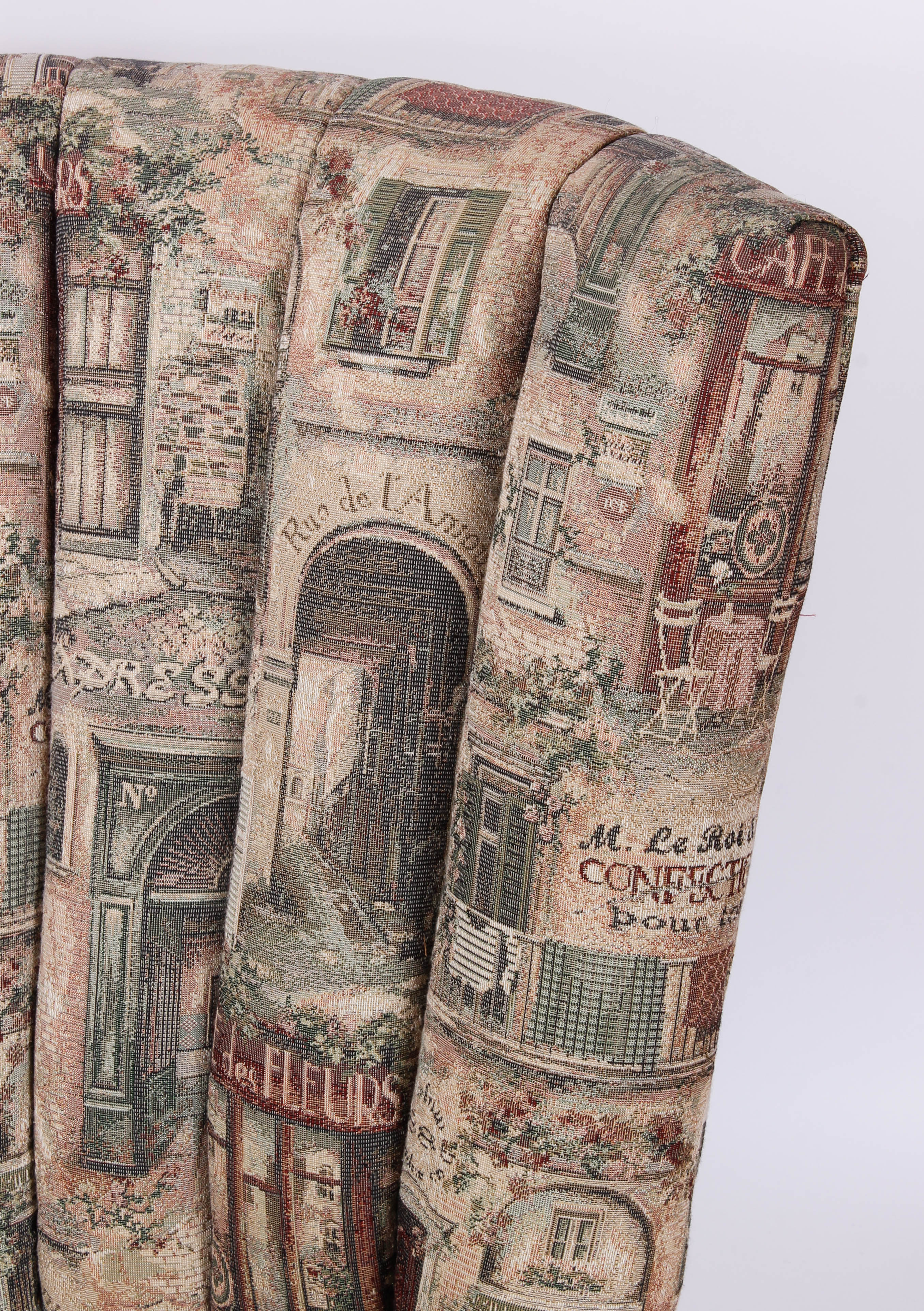 Pair of Upholstered Wheeled Chairs