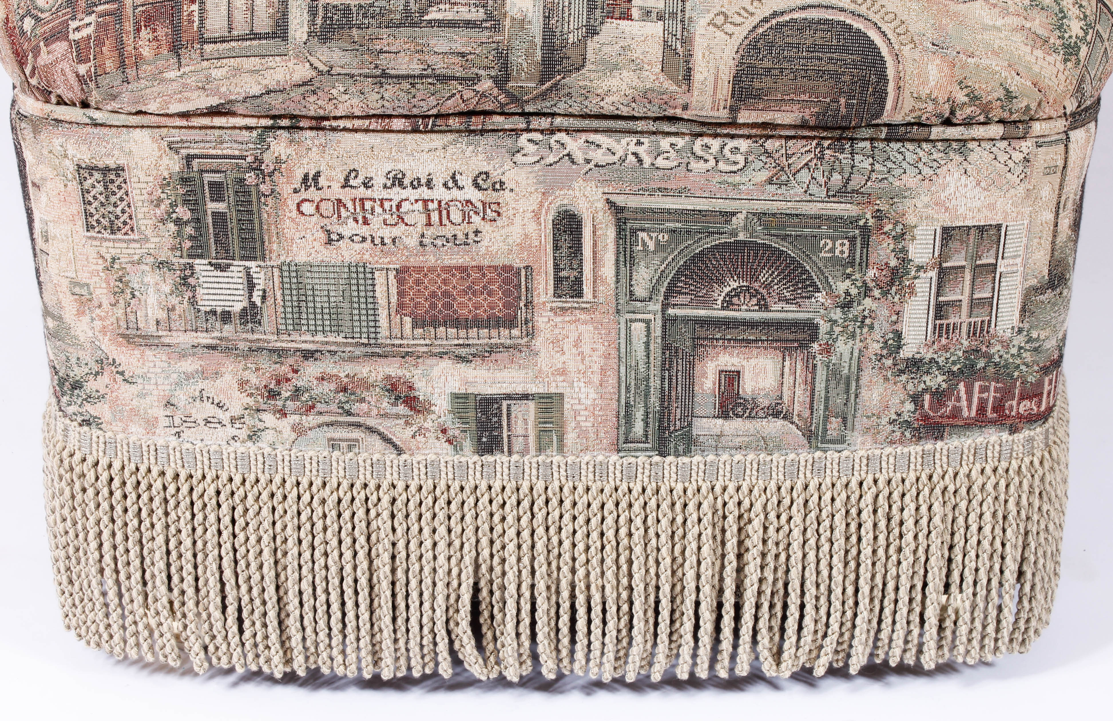 Pair of Upholstered Wheeled Chairs