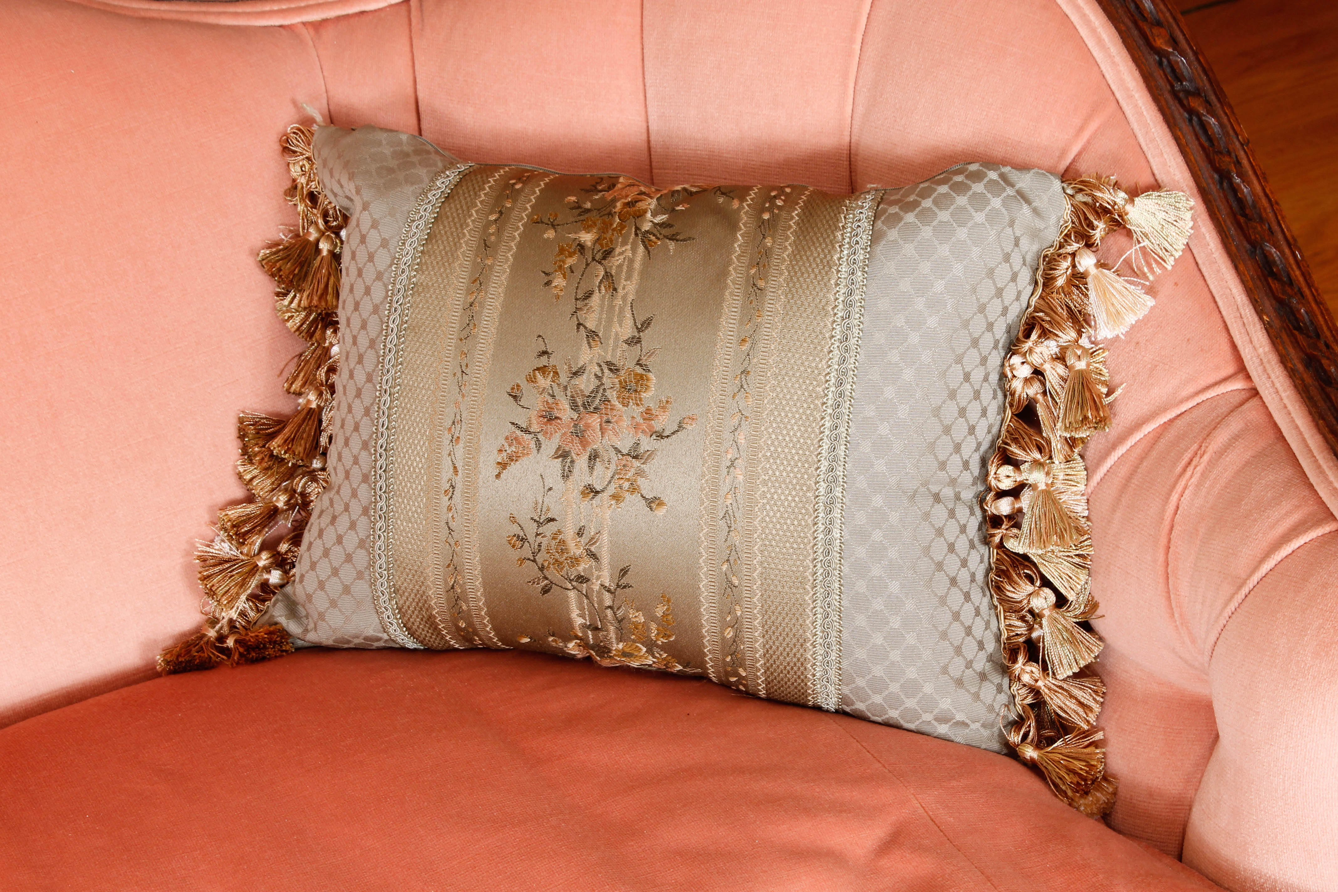 Vintage Louis XV Style Upholstered Sofa or Canapé