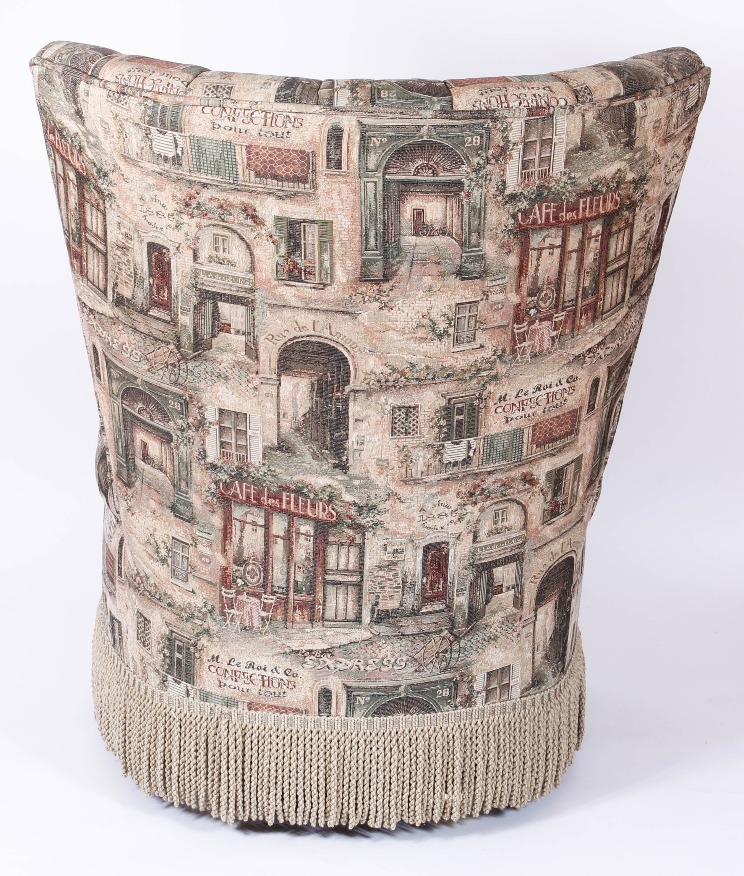 Pair of Upholstered Wheeled Chairs