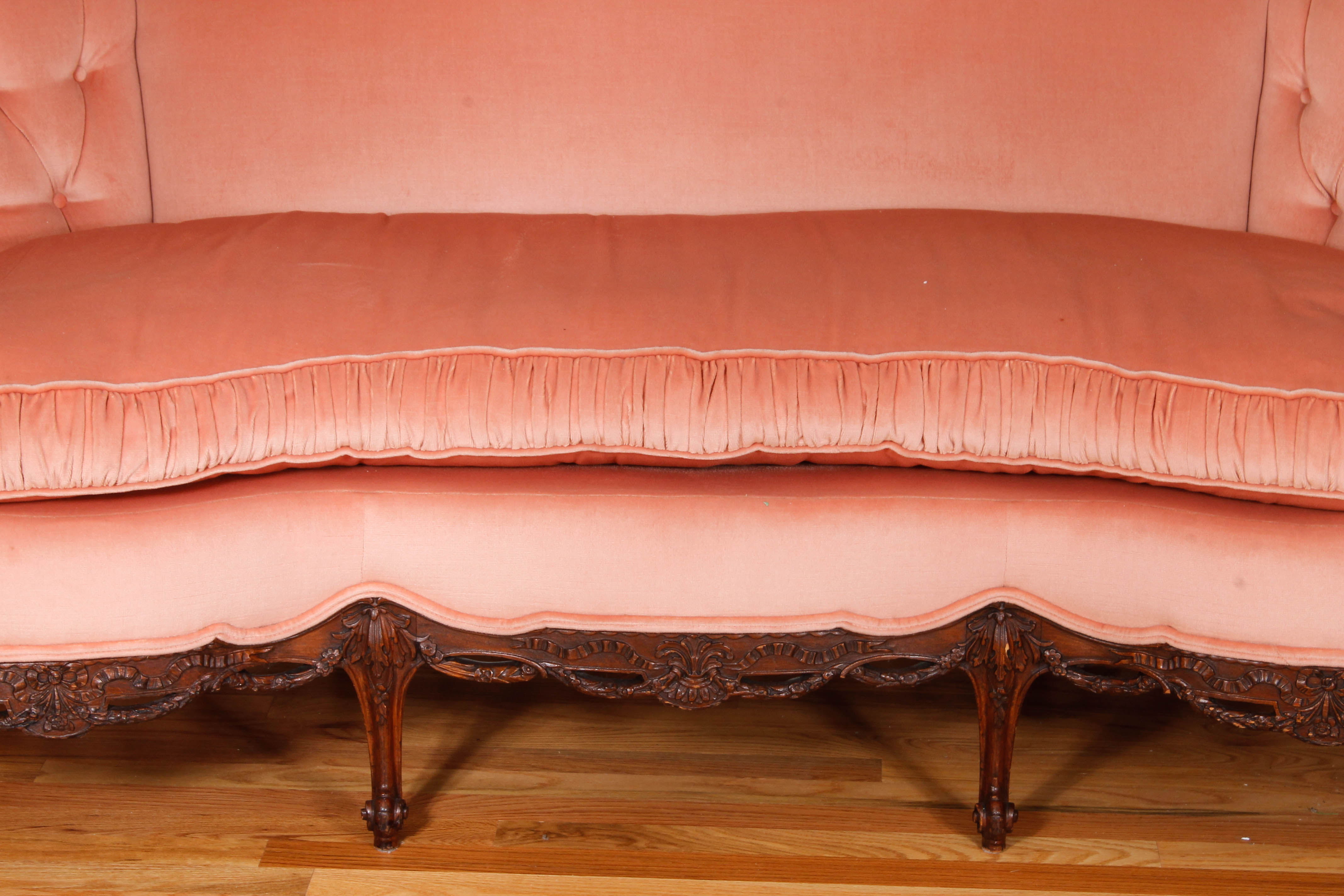 Vintage Louis XV Style Upholstered Sofa or Canapé