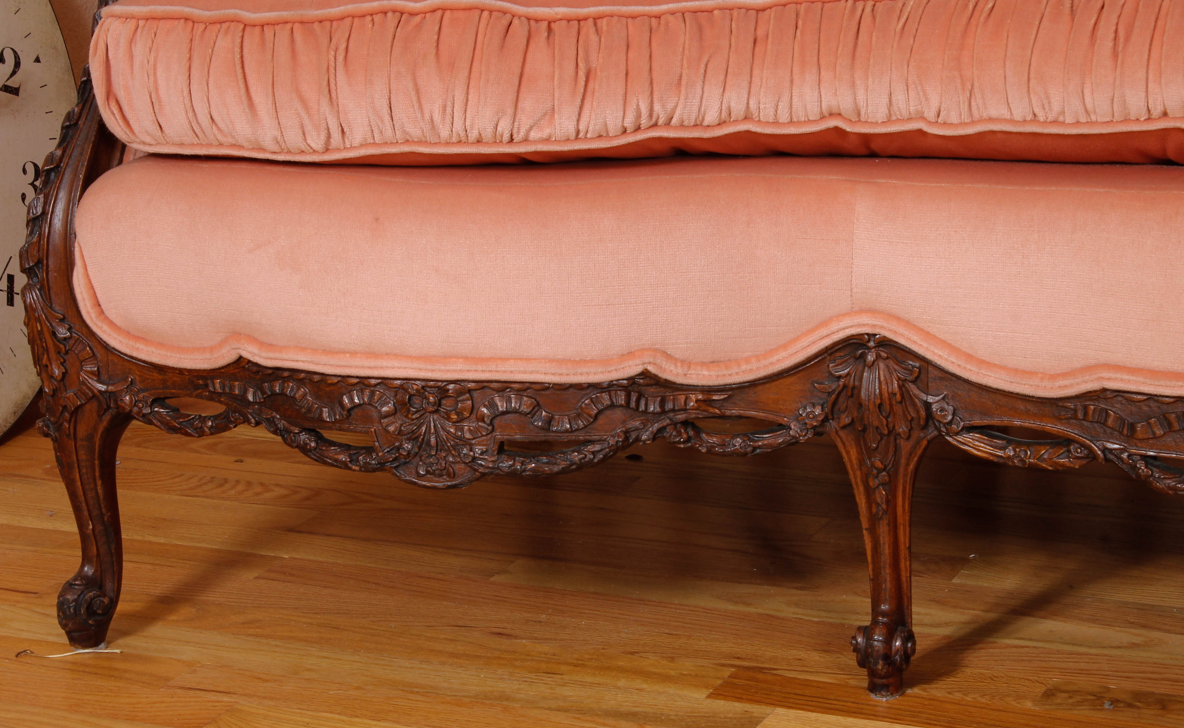 Vintage Louis XV Style Upholstered Sofa or Canapé