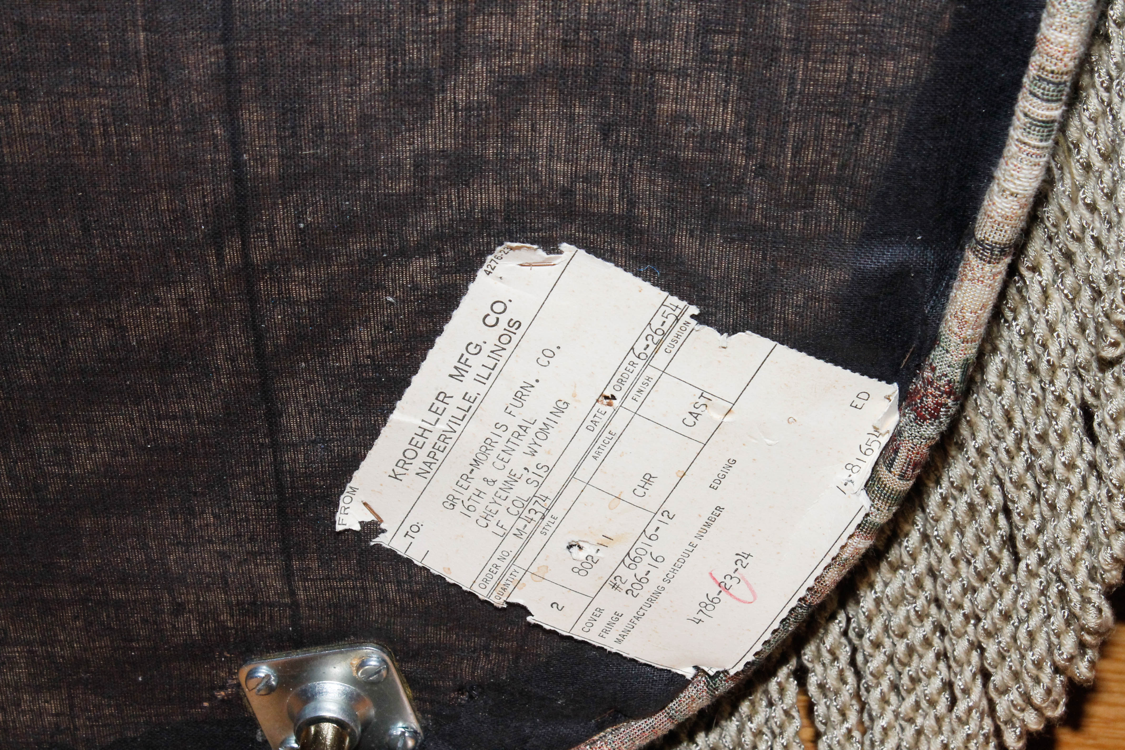 Pair of Upholstered Wheeled Chairs