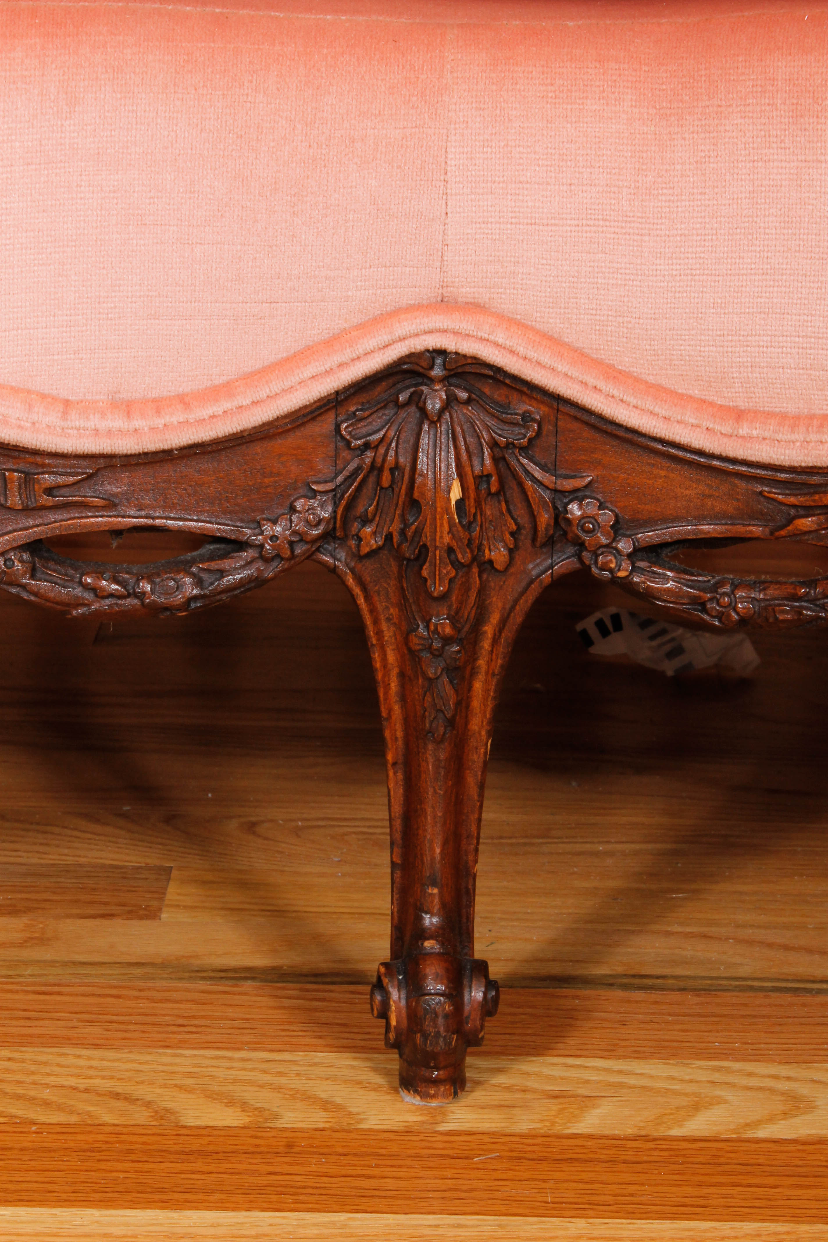 Vintage Louis XV Style Upholstered Sofa or Canapé