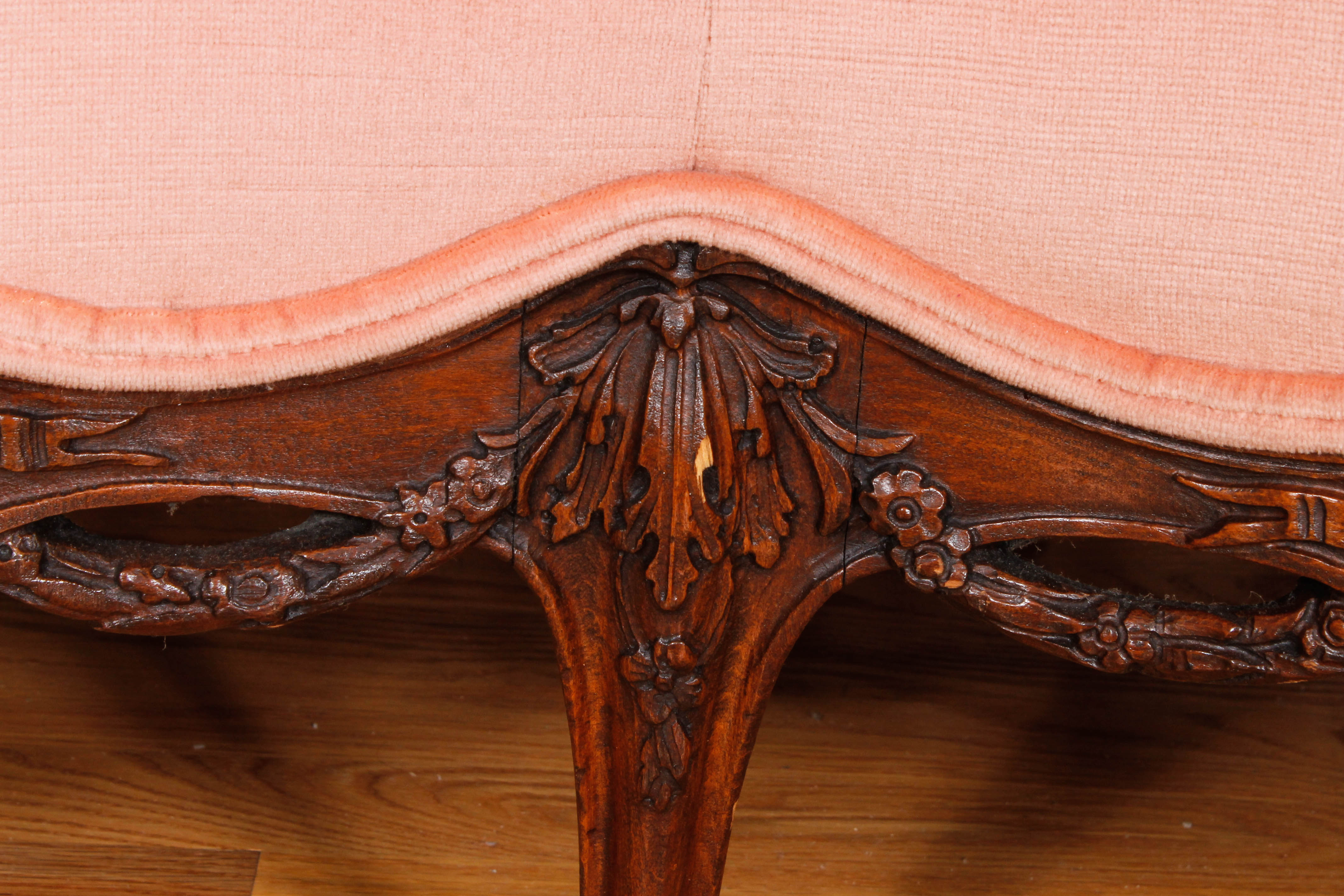 Vintage Louis XV Style Upholstered Sofa or Canapé