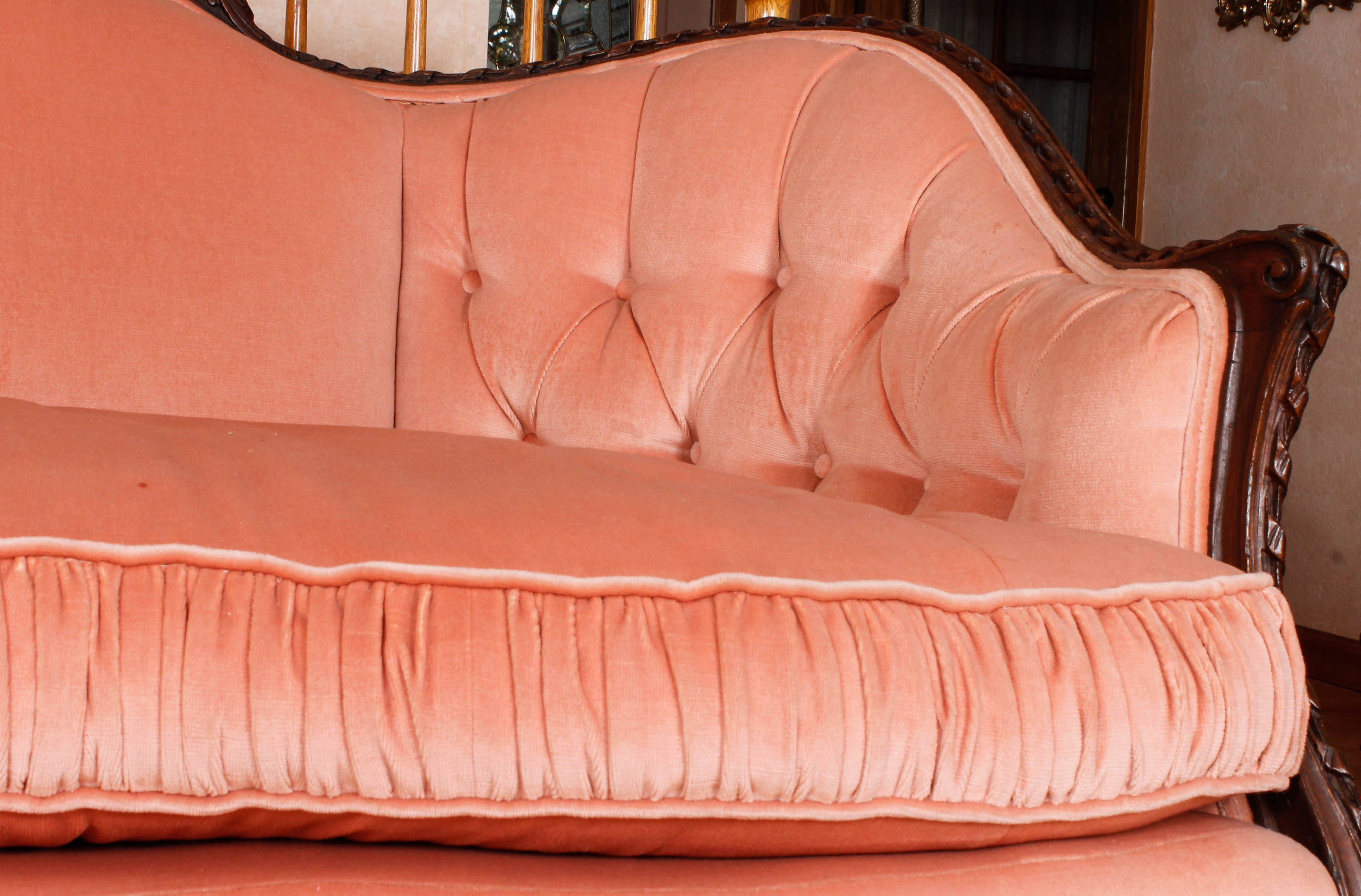 Vintage Louis XV Style Upholstered Sofa or Canapé